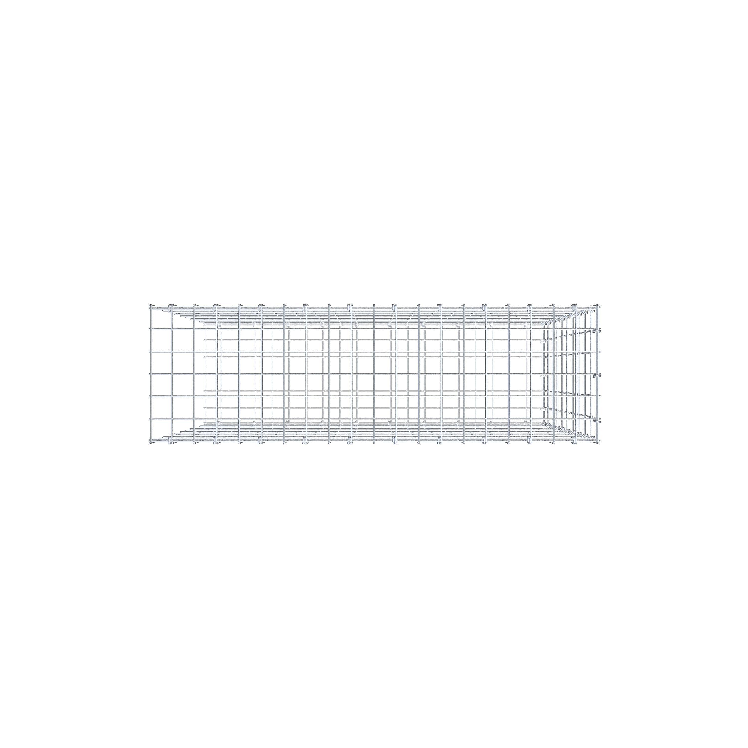 Mounted gabion type 2 100 cm x 100 cm x 30 cm, mesh size 5 cm x 10 cm, C-ring