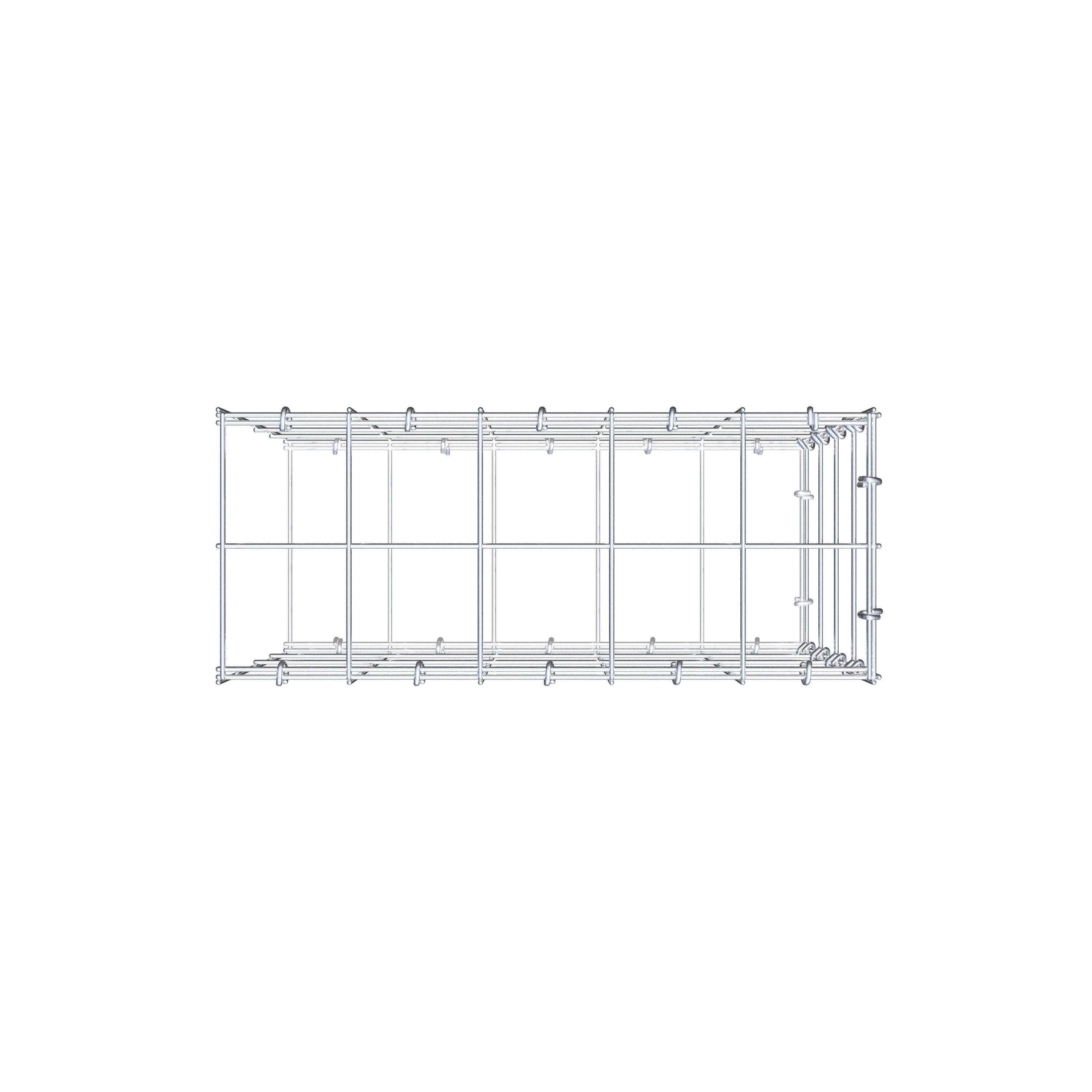 Fourche rapportée type 2 50 cm x 40 cm x 20 cm (L x H x P), mailles 10 cm x 10 cm, anneau C