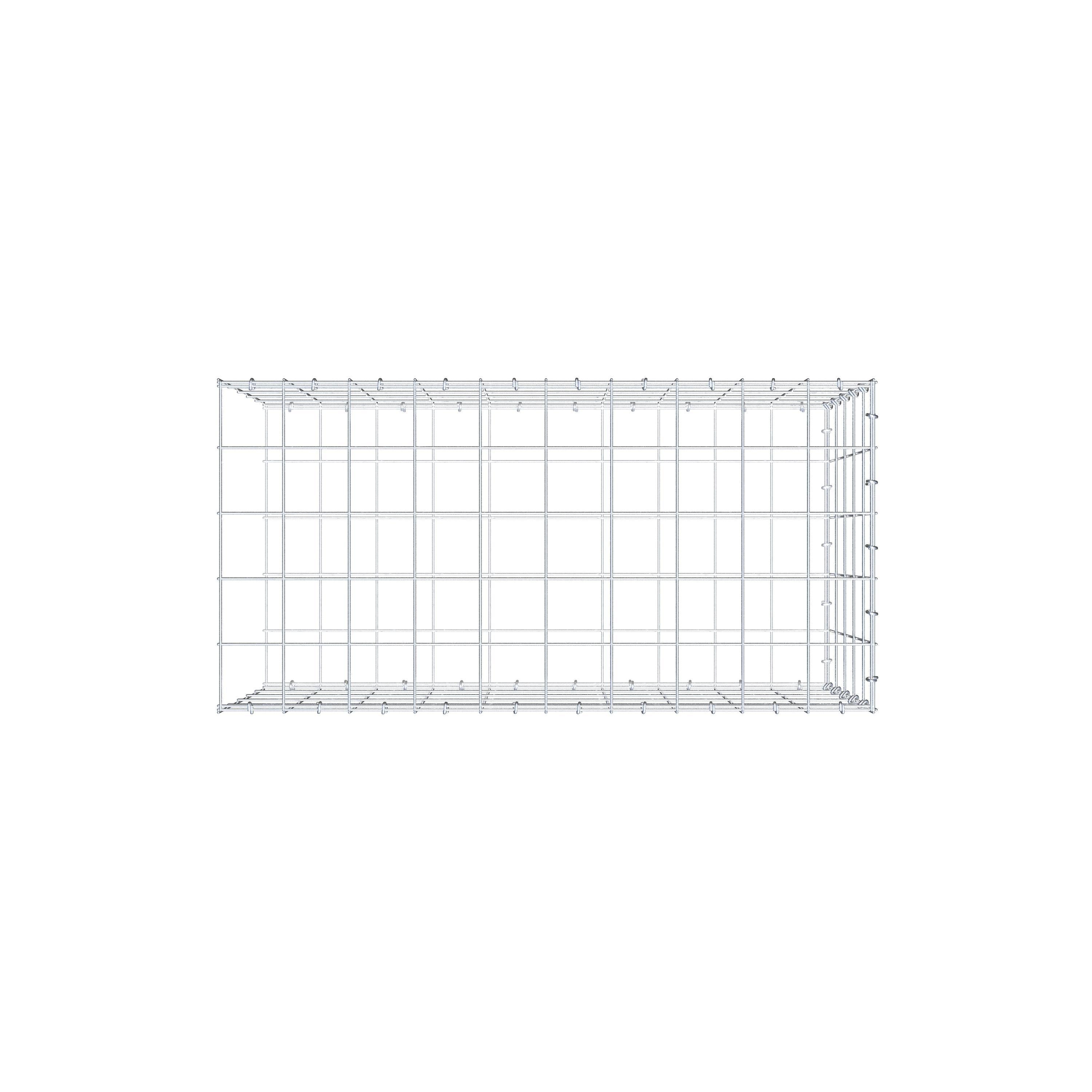Pile aggiuntivo tipo 2 100 cm x 50 cm x 50 cm (L x H x P), maglia 10 cm x 10 cm, anello a C