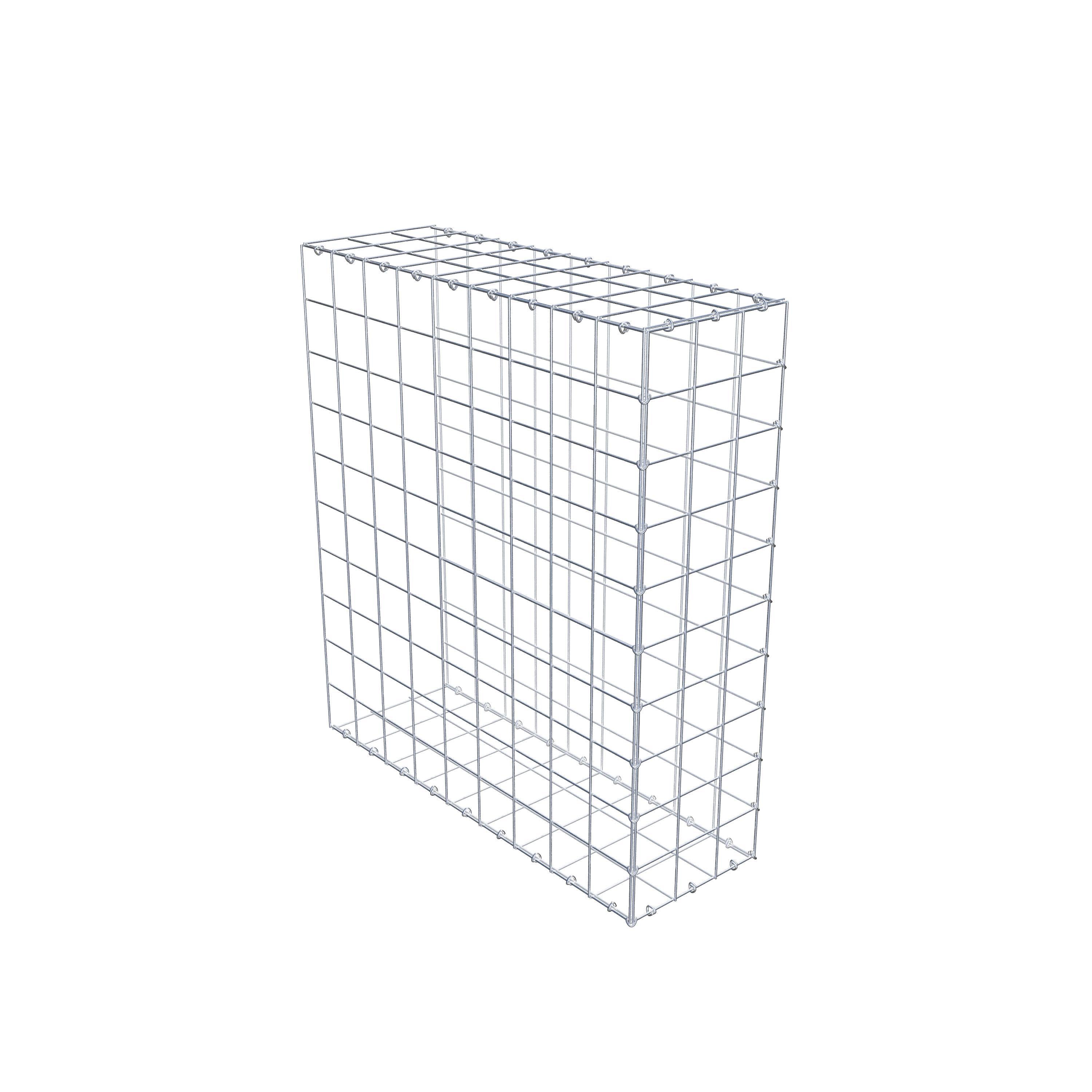 Fästbar gabion typ 2 100 cm x 90 cm x 30 cm (L x H x D), maskstorlek 10 cm x 10 cm, C-ring