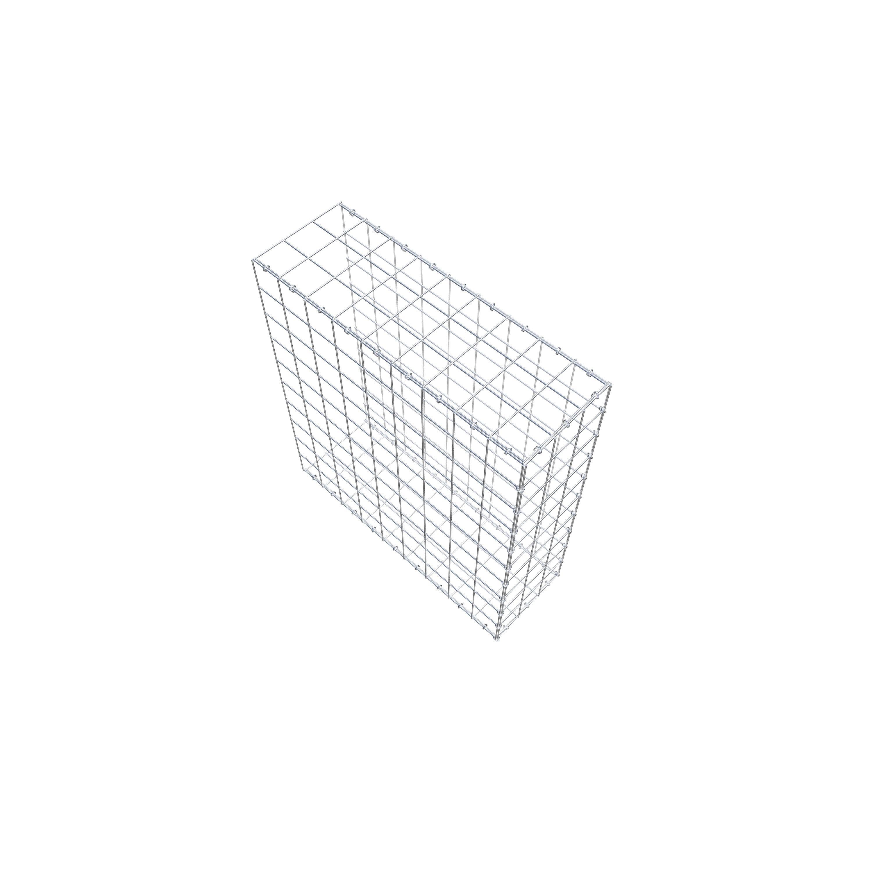 Fästbar gabion typ 2 100 cm x 90 cm x 30 cm (L x H x D), maskstorlek 10 cm x 10 cm, C-ring