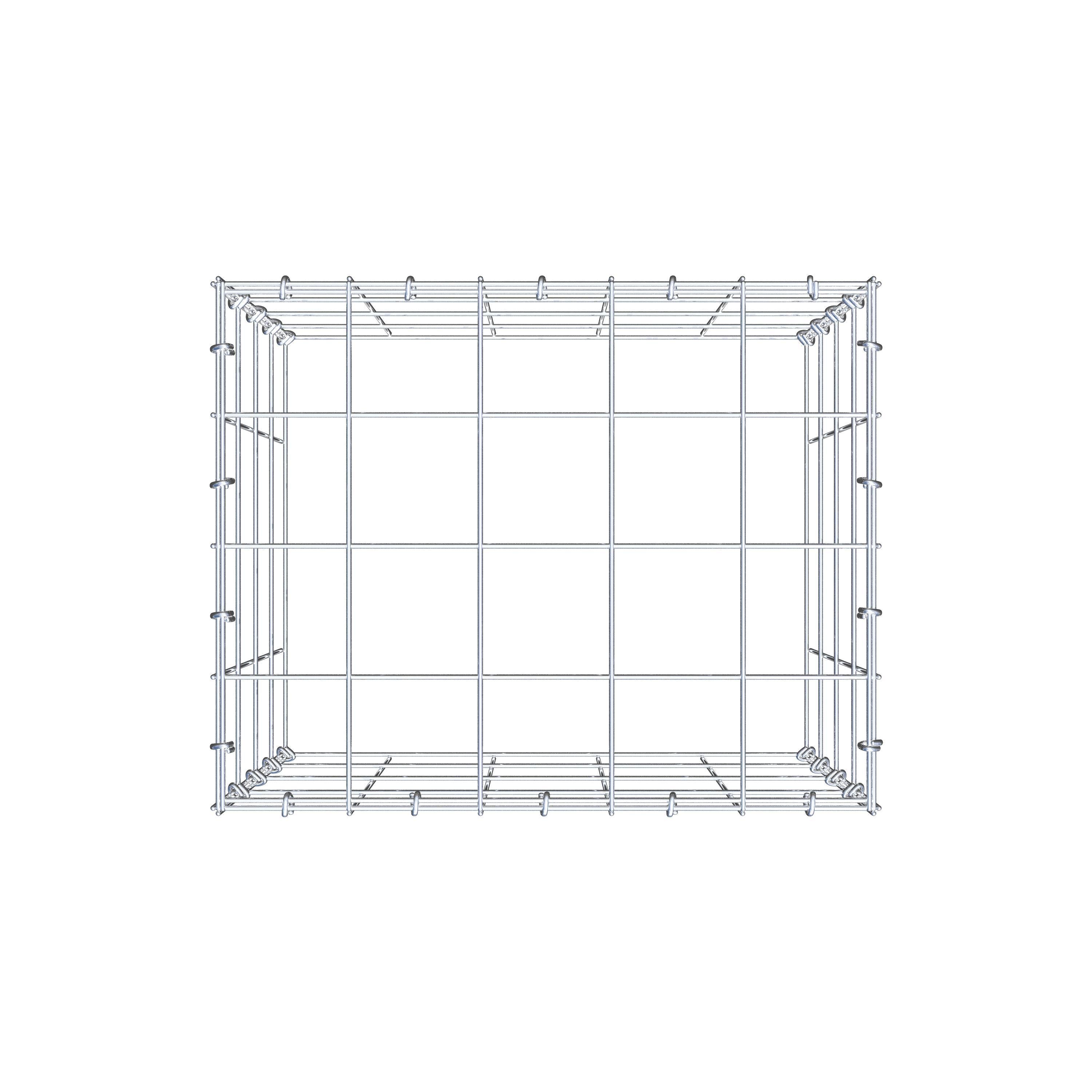 Mounted gabion type 3 50 cm x 40 cm x 40 cm (L x H x D), mesh size 10 cm x 10 cm, C-ring