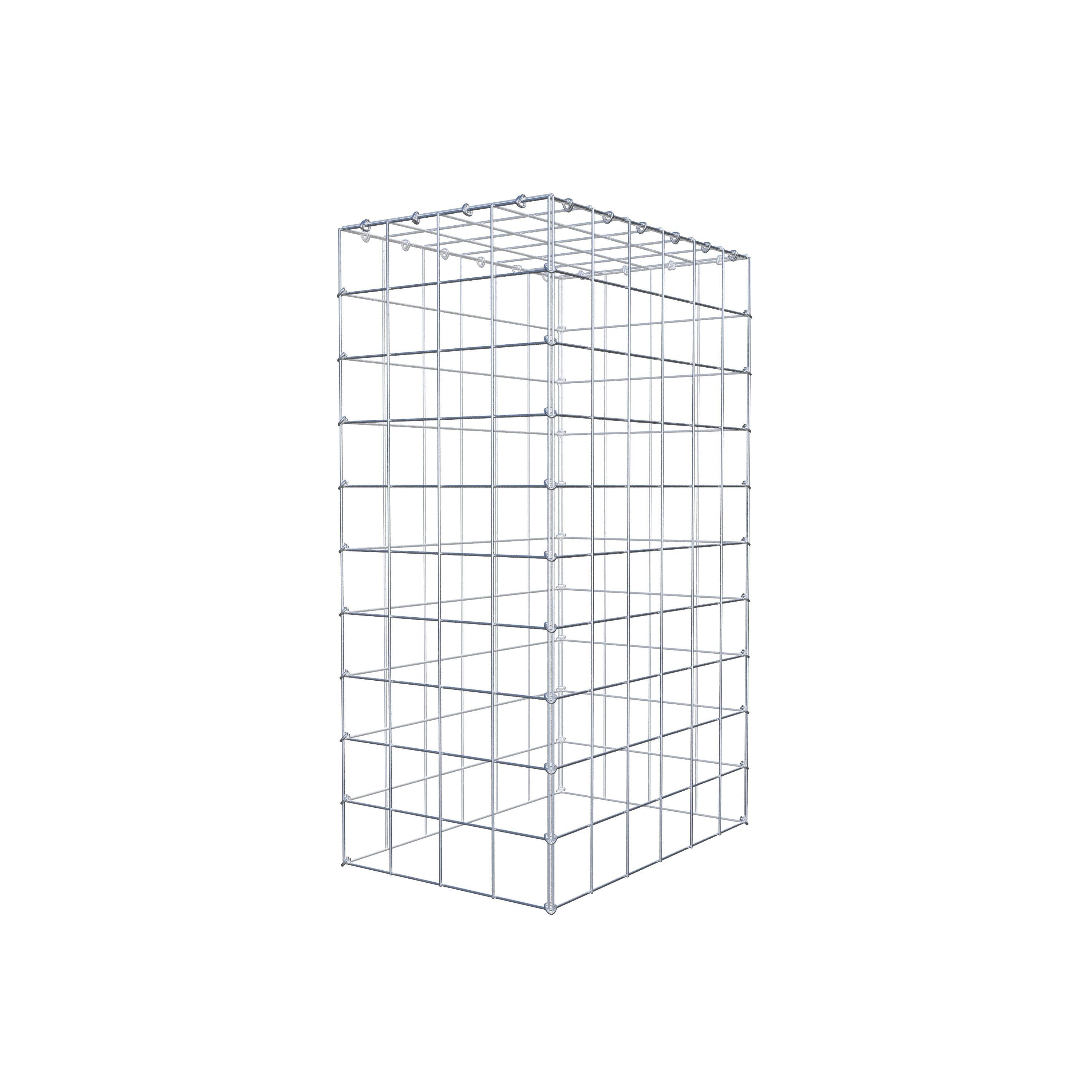 Type 3 oplegkorf 100 cm x 60 cm x 40 cm (L x H x D), maaswijdte 10 cm x 10 cm, C-ring