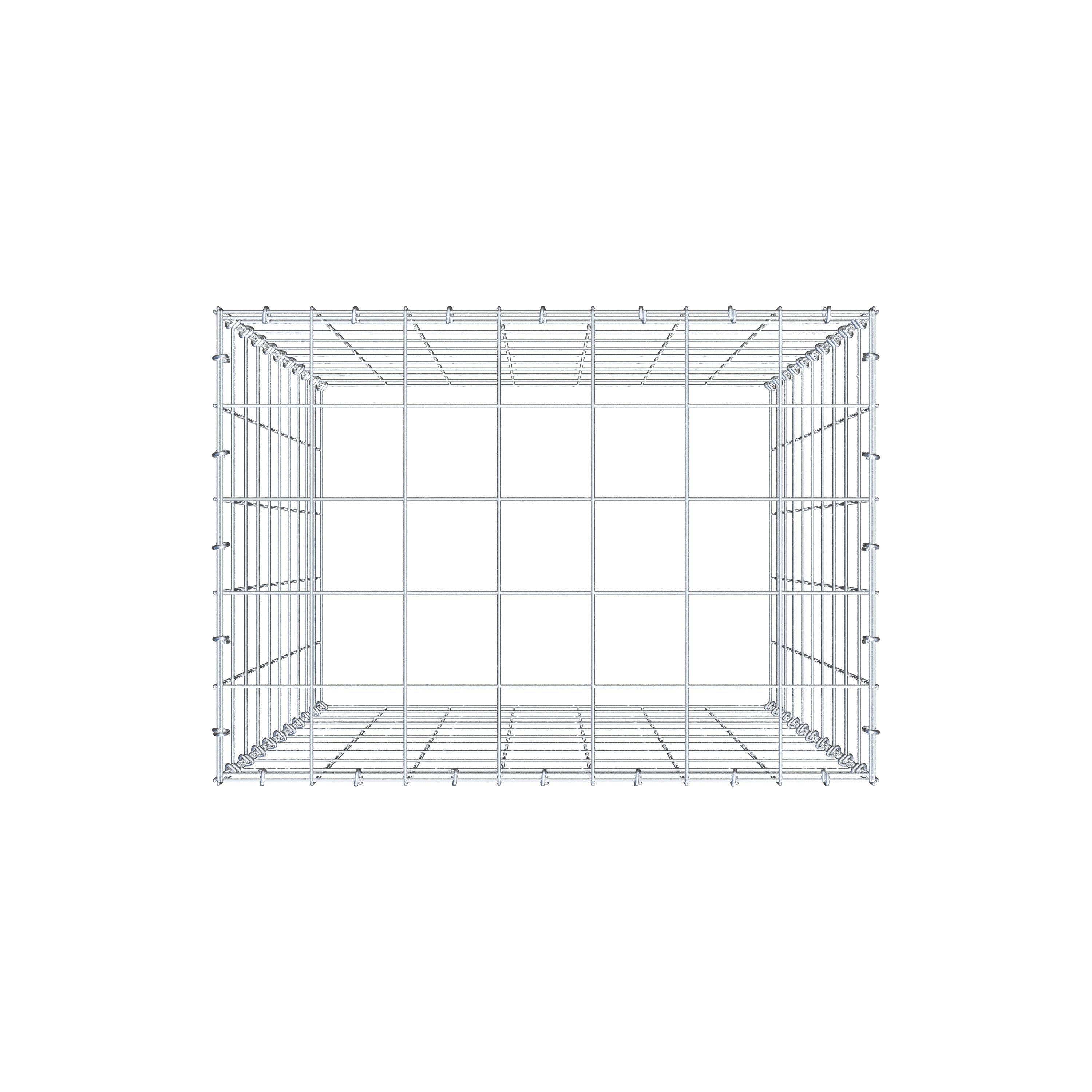 Gabbione aggiuntivo di tipo 3 100 cm x 70 cm x 50 cm (L x H x P), maglia 10 cm x 10 cm, anello a C