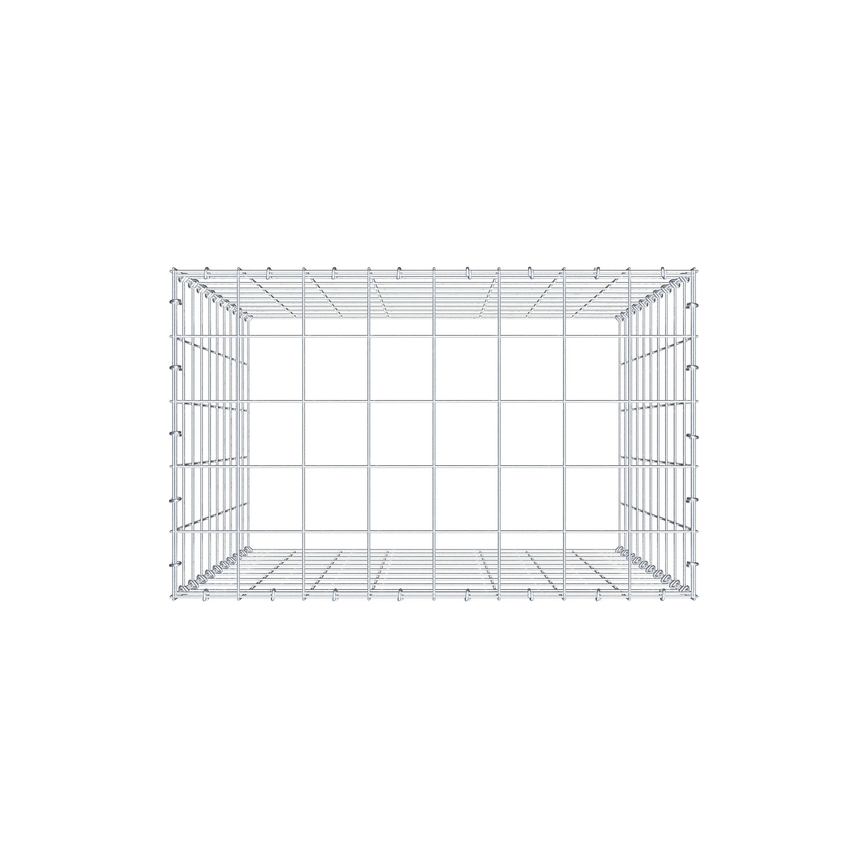 Gabbione aggiuntivo di tipo 3 100 cm x 80 cm x 50 cm (L x H x P), maglia 10 cm x 10 cm, anello a C