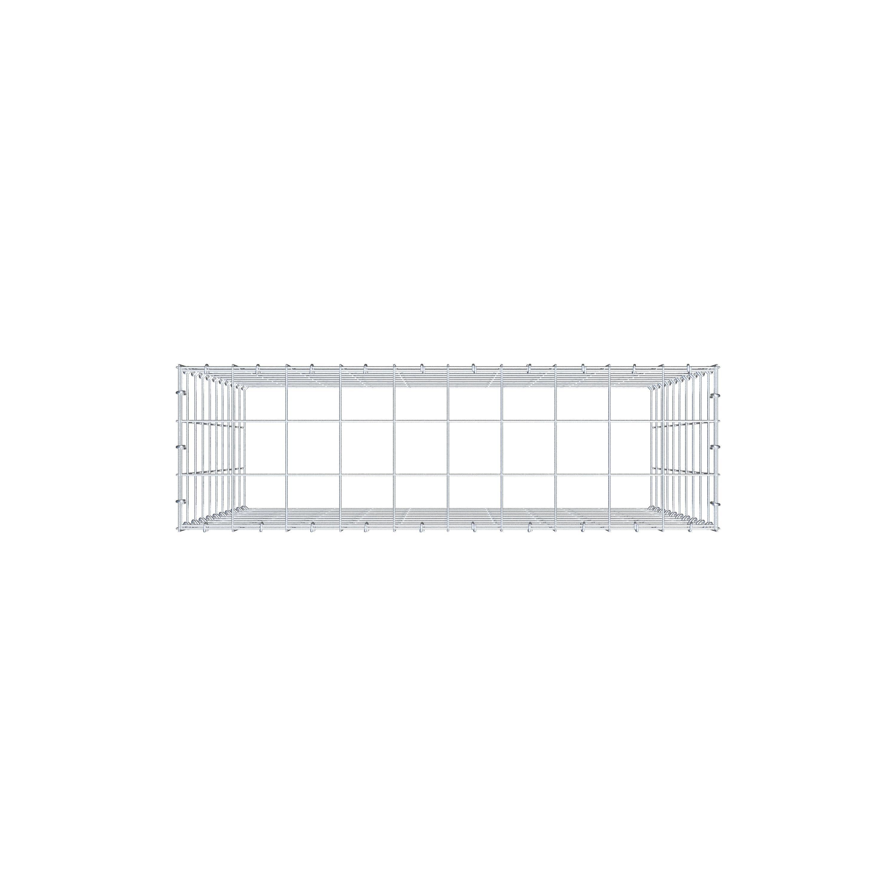 Gavión adicional tipo 3 100 cm x 100 cm x 30 cm (L x A x P), malla 10 cm x 10 cm, anillo en C