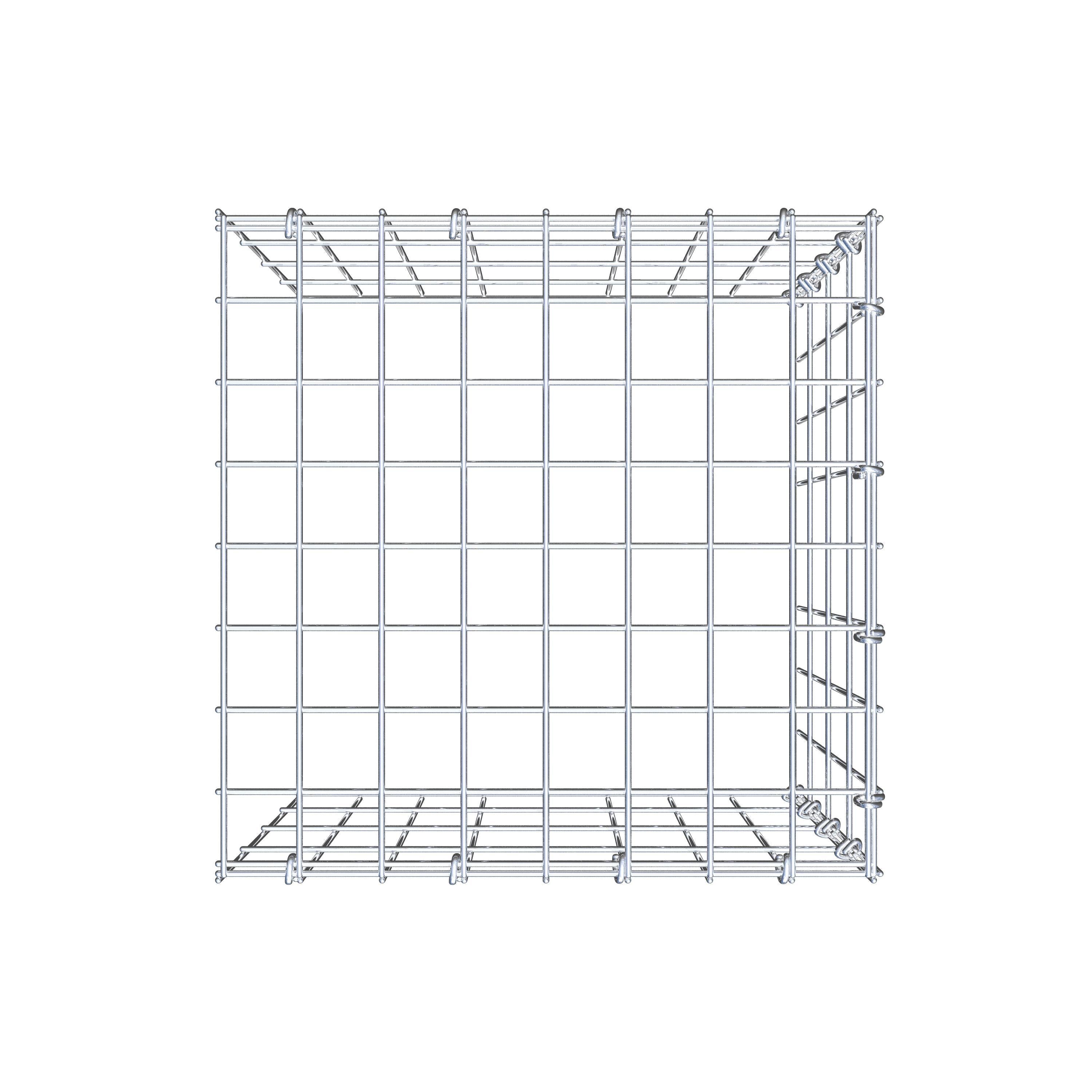 Fourche rapportée type 4 40 cm x 40 cm x 40 cm (L x H x P), mailles 5 cm x 10 cm, anneau C