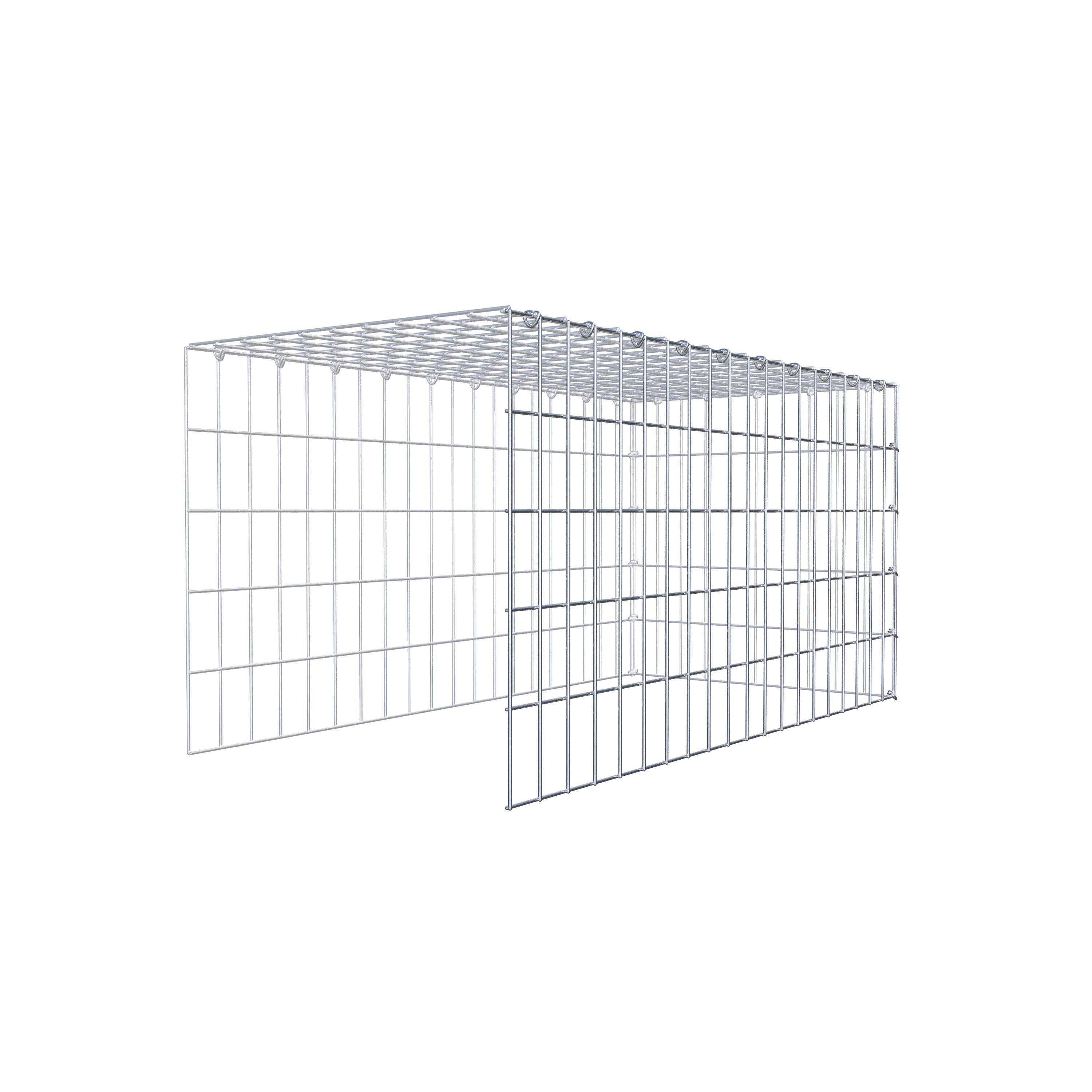 Gavión adicional tipo 4 100 cm x 50 cm x 50 cm (L x A x P), malla 5 cm x 10 cm, anillo en C