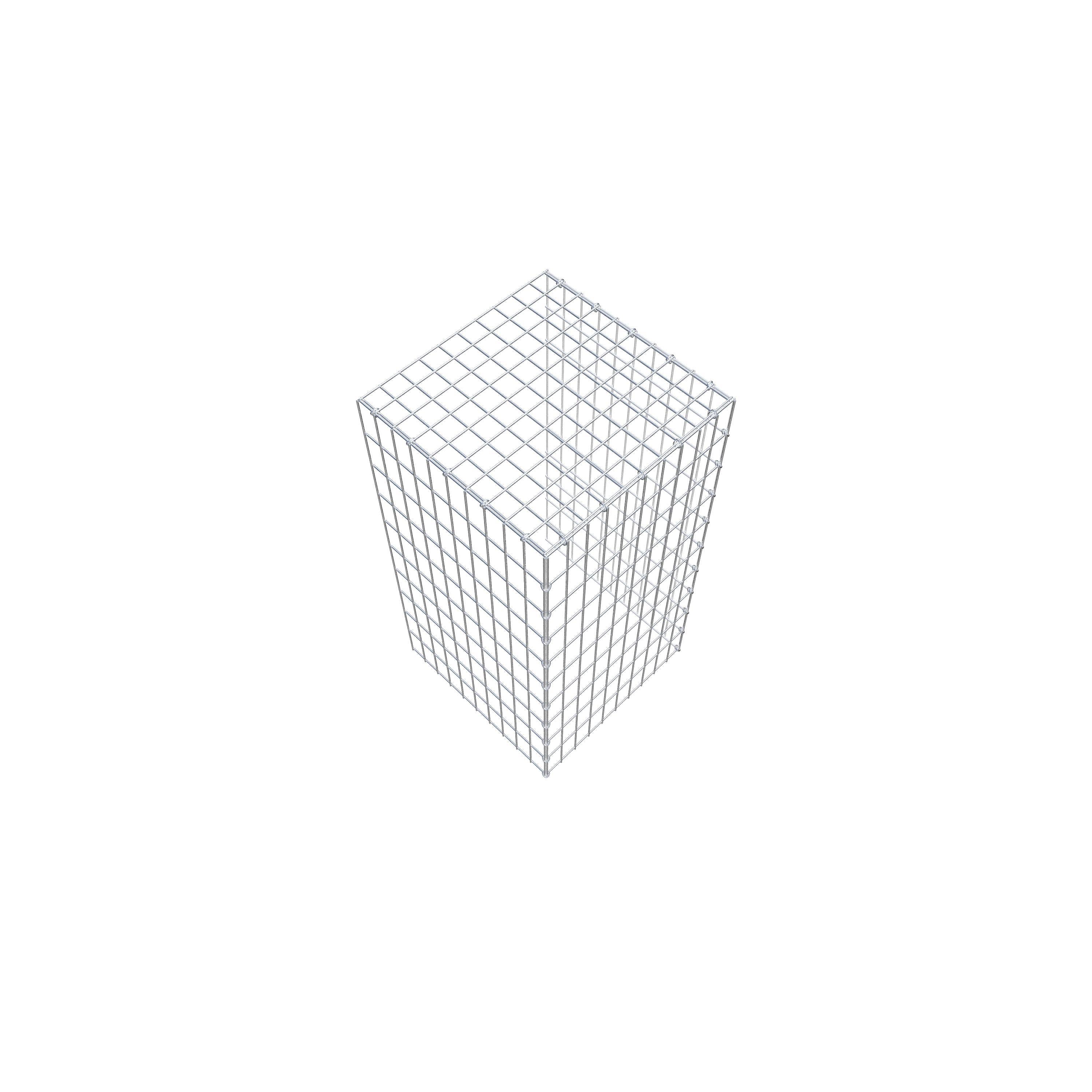 Gavión adicional tipo 4 100 cm x 50 cm x 50 cm (L x A x P), malla 5 cm x 10 cm, anillo en C