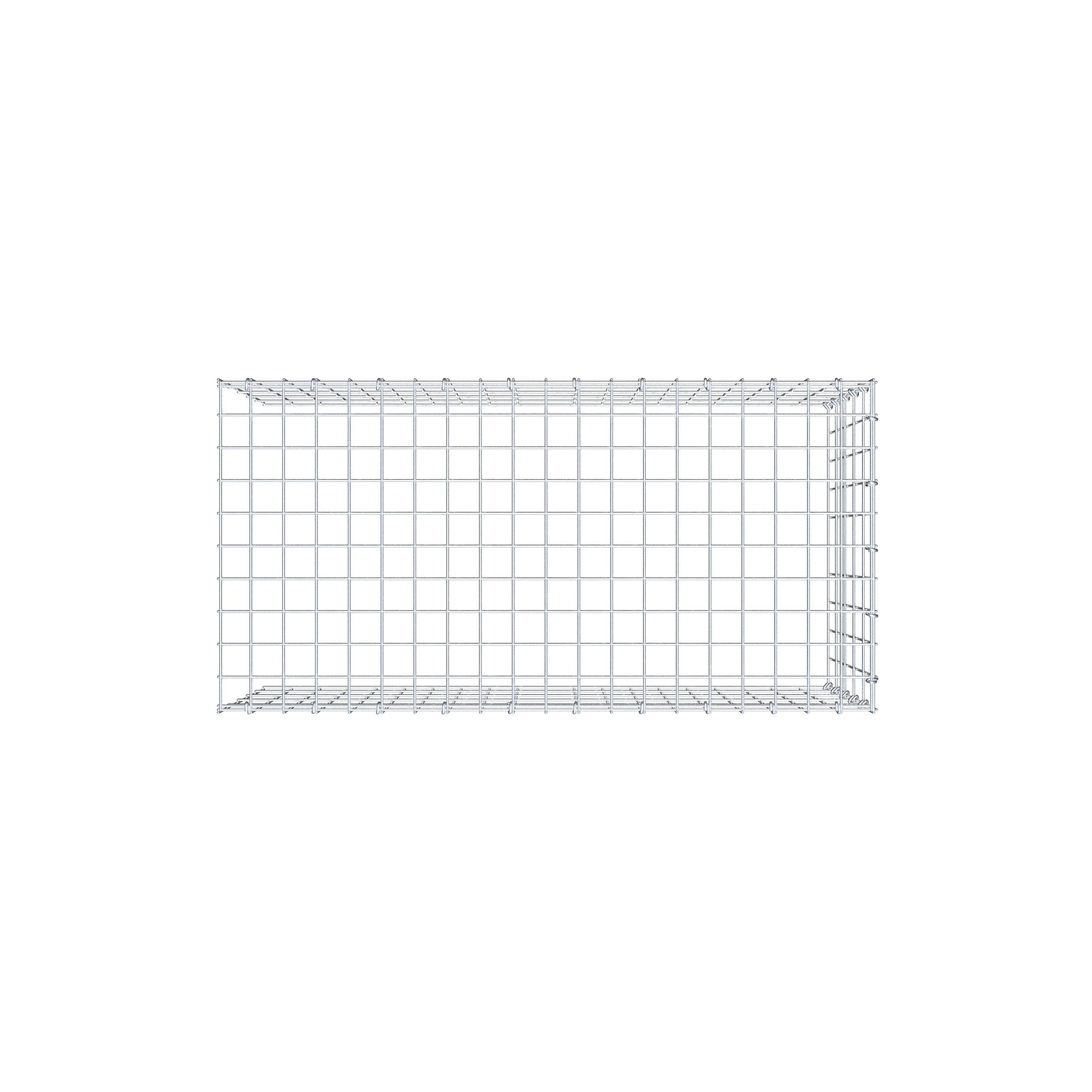 Gavión adicional tipo 4 100 cm x 50 cm x 50 cm (L x A x P), malla 5 cm x 10 cm, anillo en C