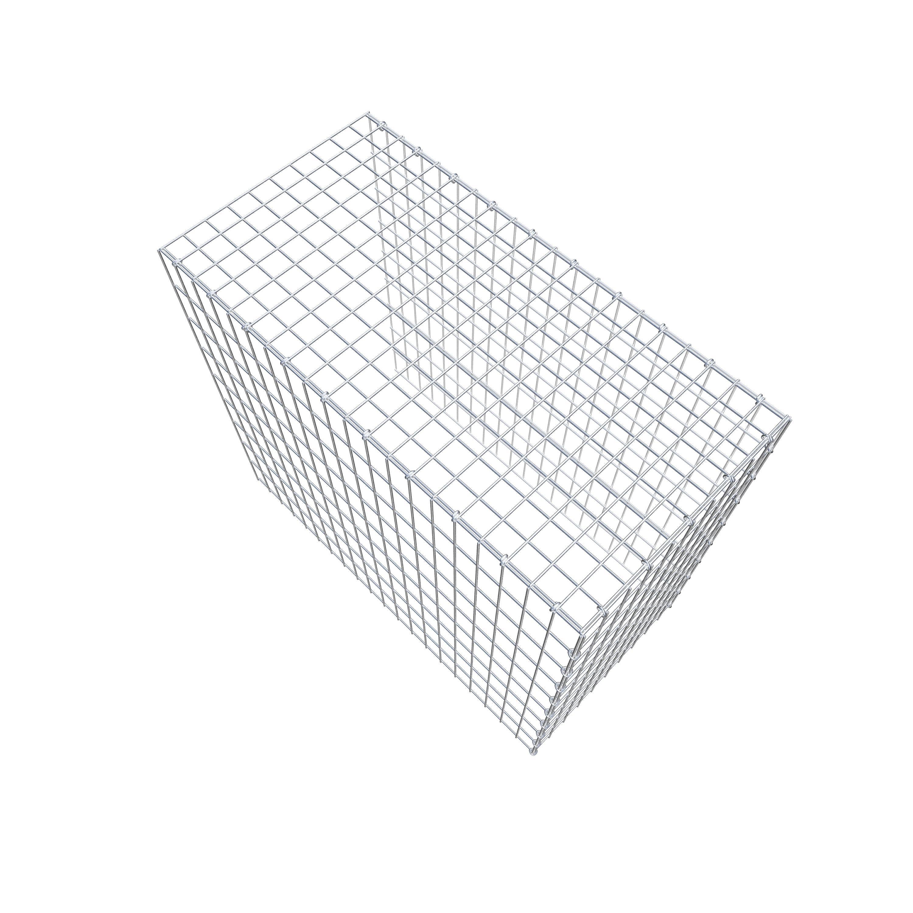 Opbouw schanskorf type 4 100 cm x 90 cm x 50 cm (L x H x D), maaswijdte 5 cm x 10 cm, C-ring
