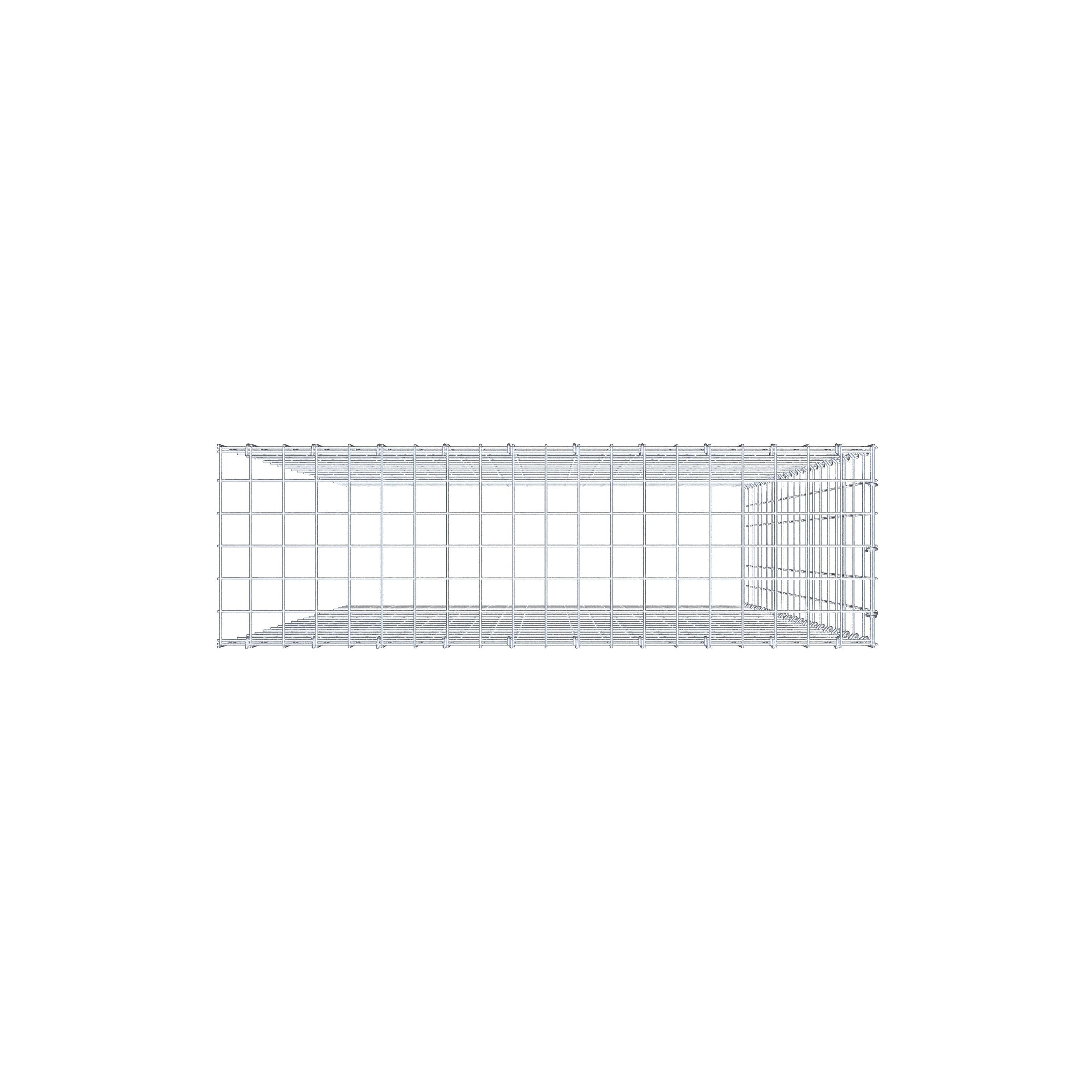 Extra gabion typ 4 200 cm x 100 cm x 30 cm (L x H x D), maskstorlek 5 cm x 10 cm, C-ring