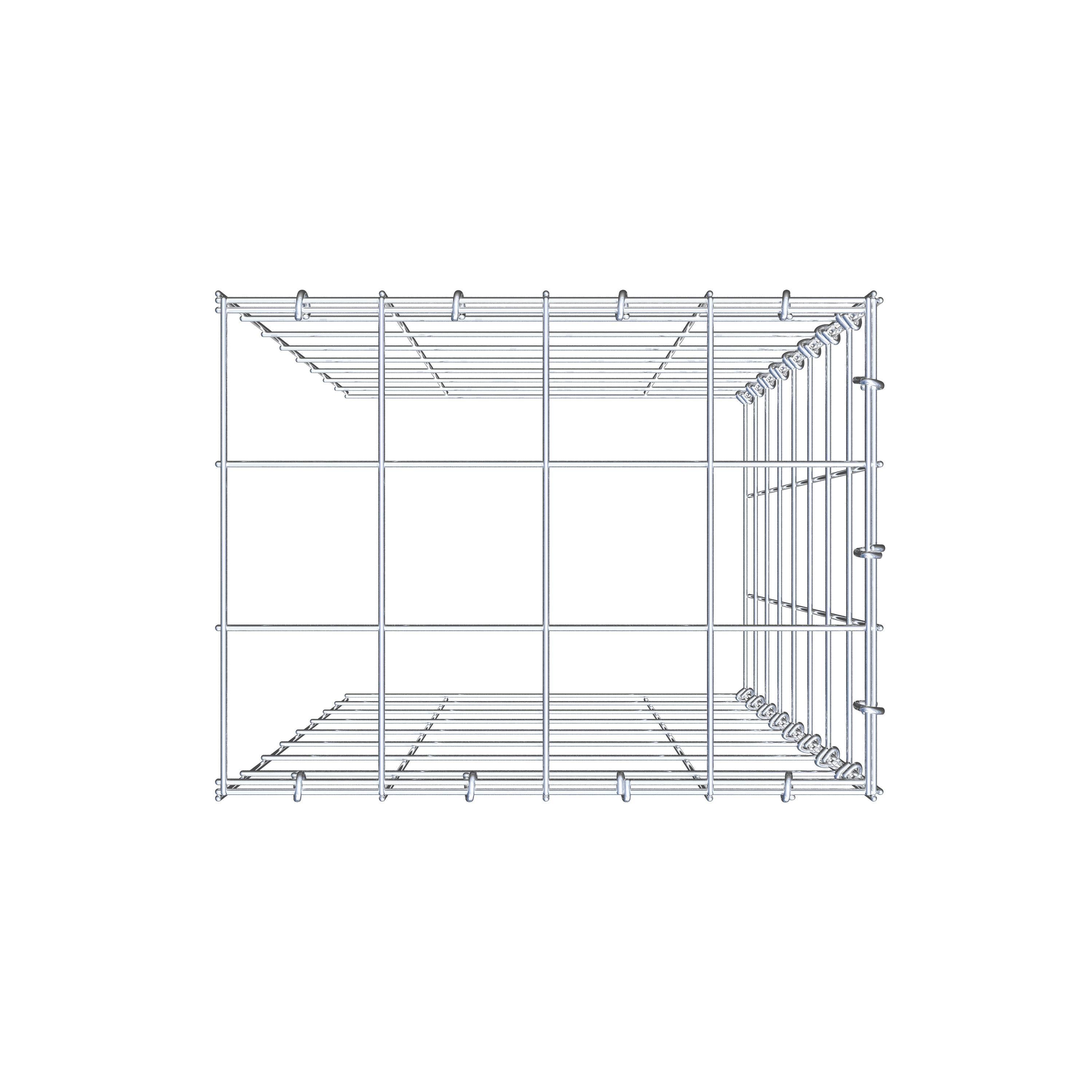Extra gabion typ 4 80 cm x 40 cm x 30 cm (L x H x D), maskstorlek 10 cm x 10 cm, C-ring