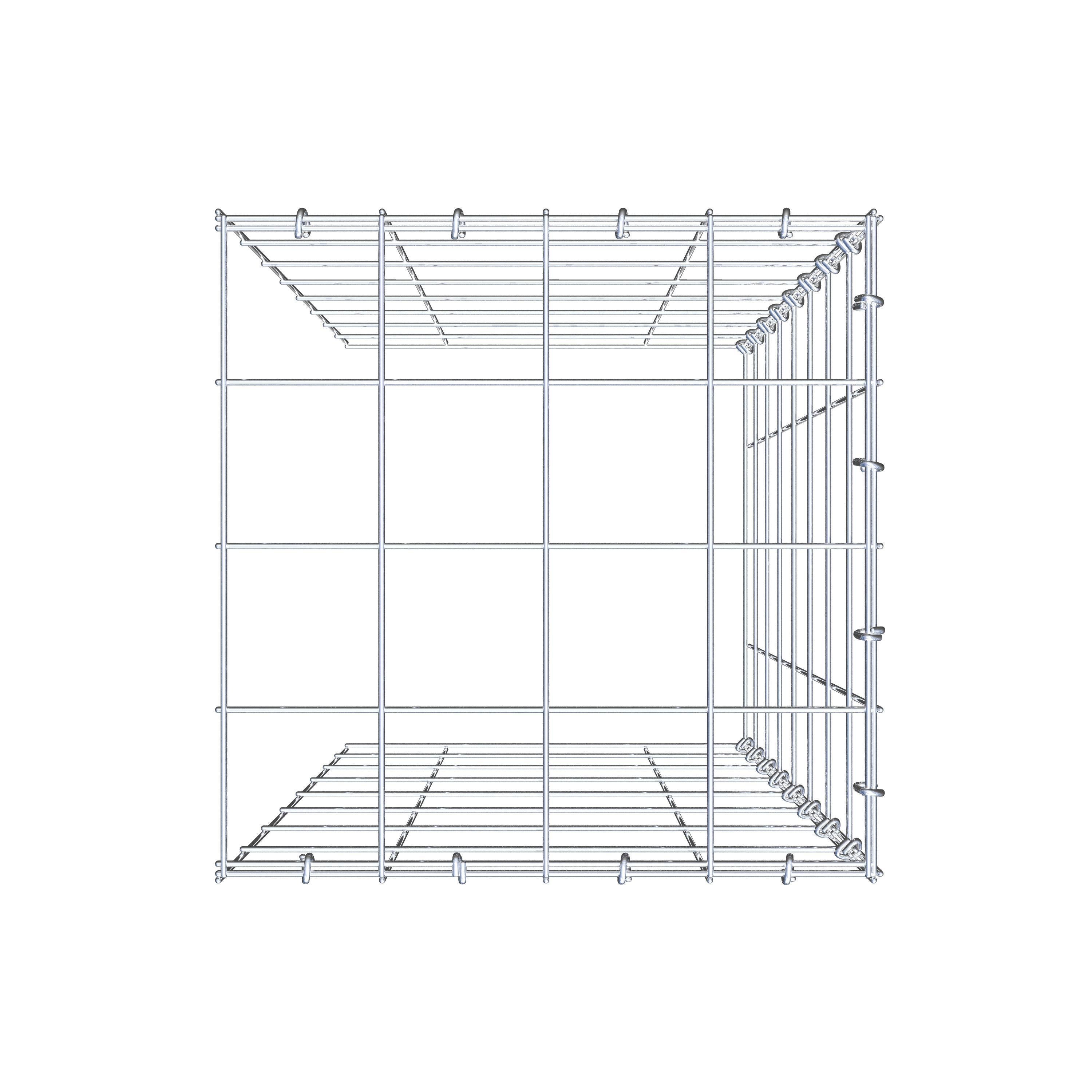Pila adicional tipo 4 80 cm x 40 cm x 40 cm (L x A x P), malla 10 cm x 10 cm, anillo en C
