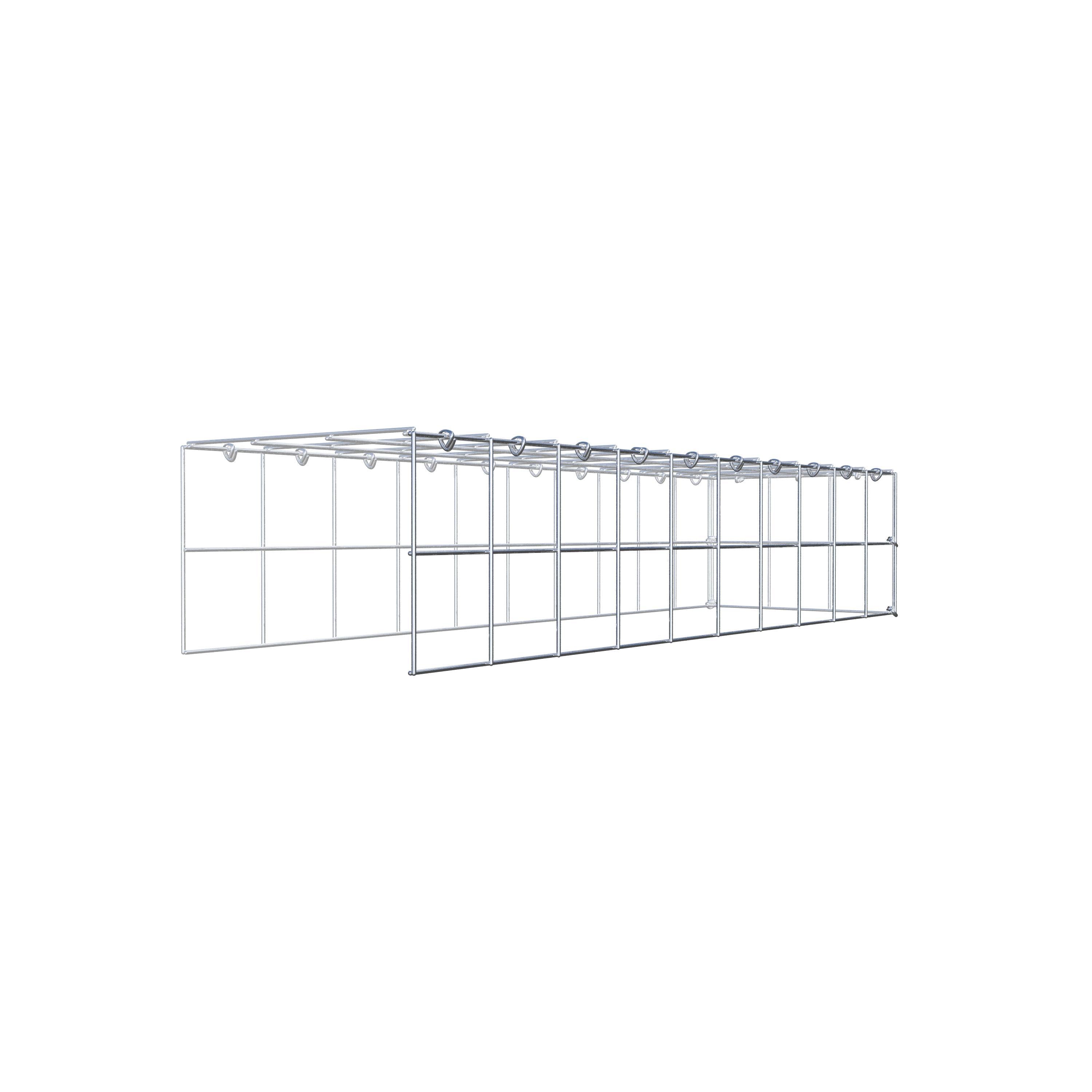 Gabião Tipo 4 100 cm x 20 cm x 30 cm (C x A x P), malhagem 10 cm x 10 cm, anel C