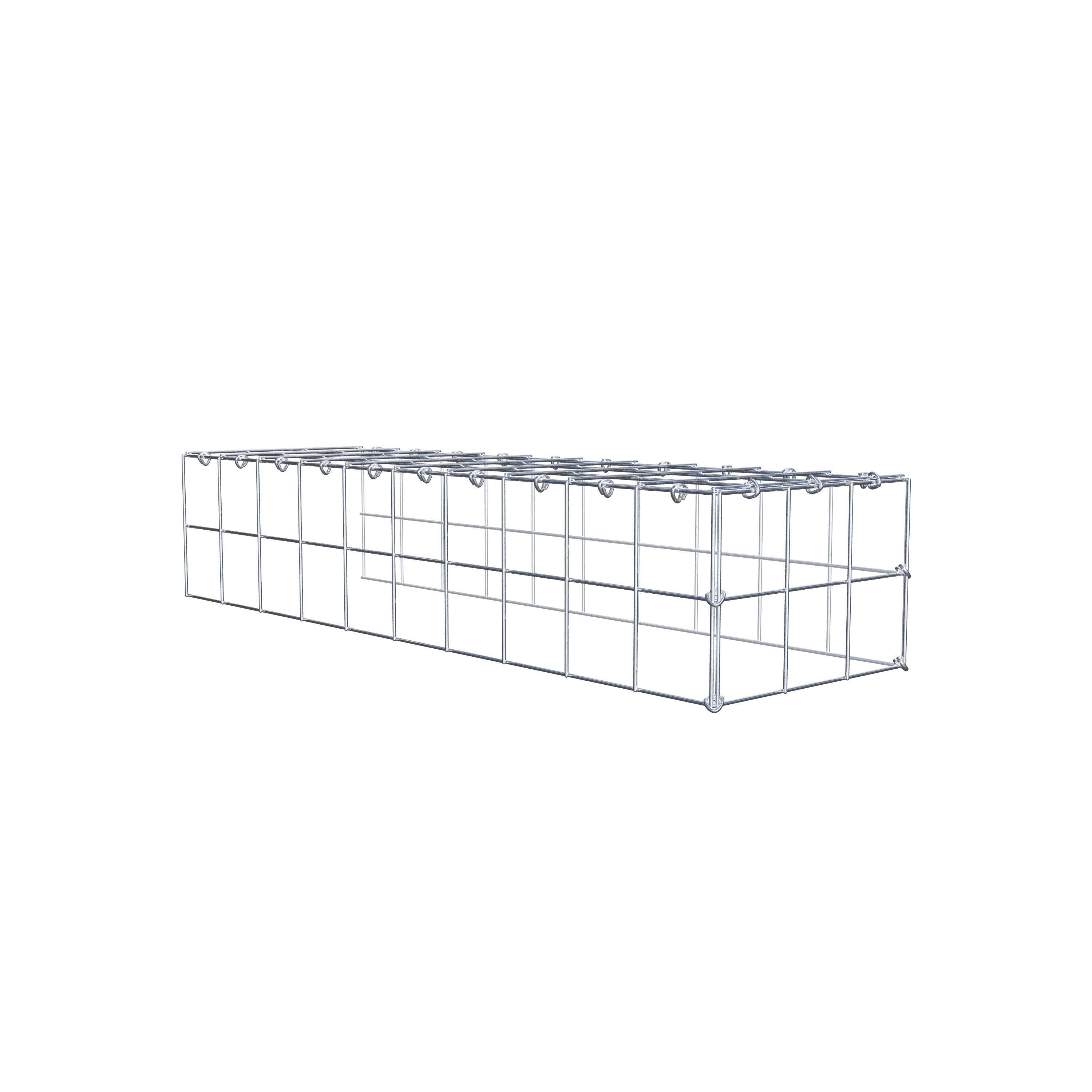 Gabião Tipo 4 100 cm x 20 cm x 30 cm (C x A x P), malhagem 10 cm x 10 cm, anel C