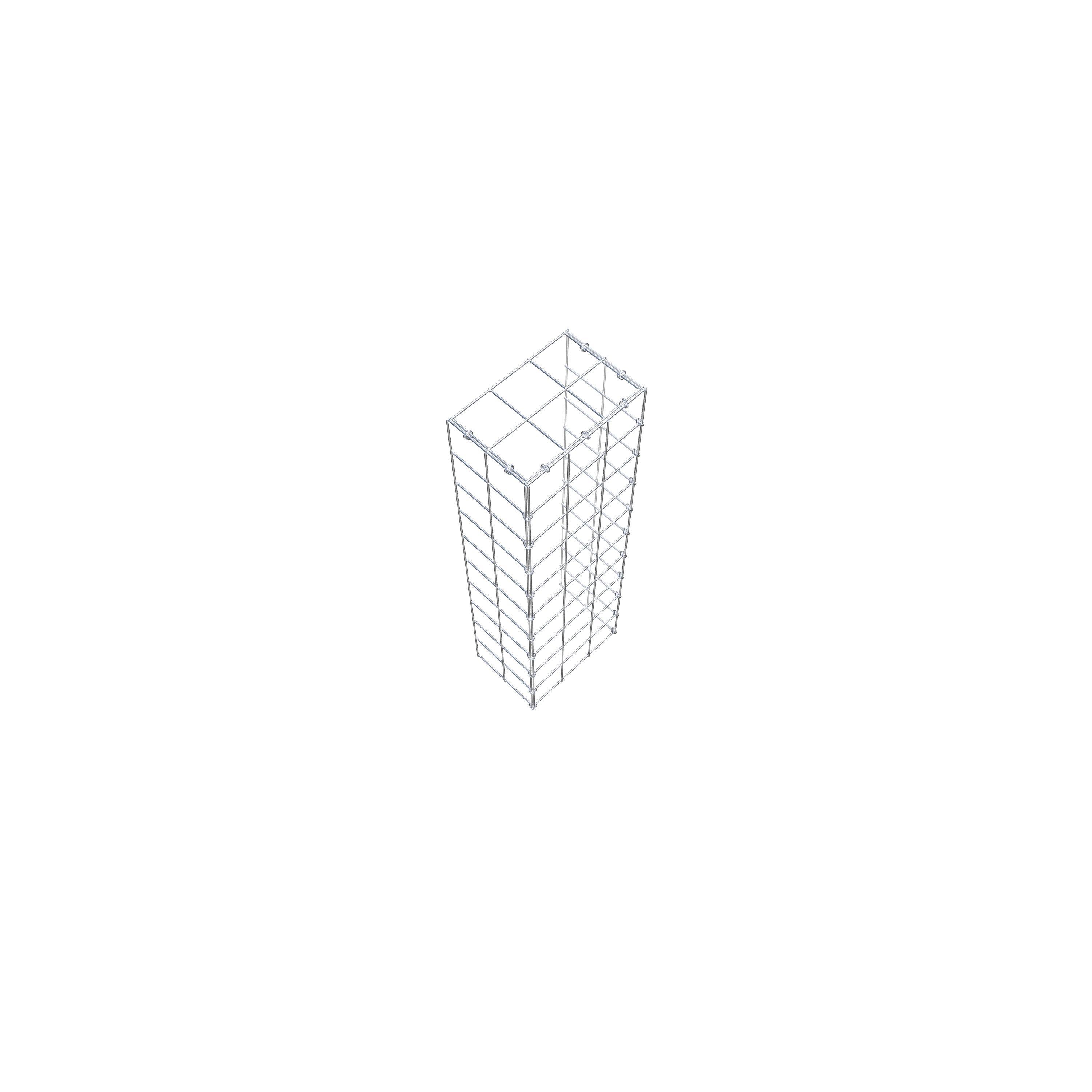 Gabião Tipo 4 100 cm x 20 cm x 30 cm (C x A x P), malhagem 10 cm x 10 cm, anel C