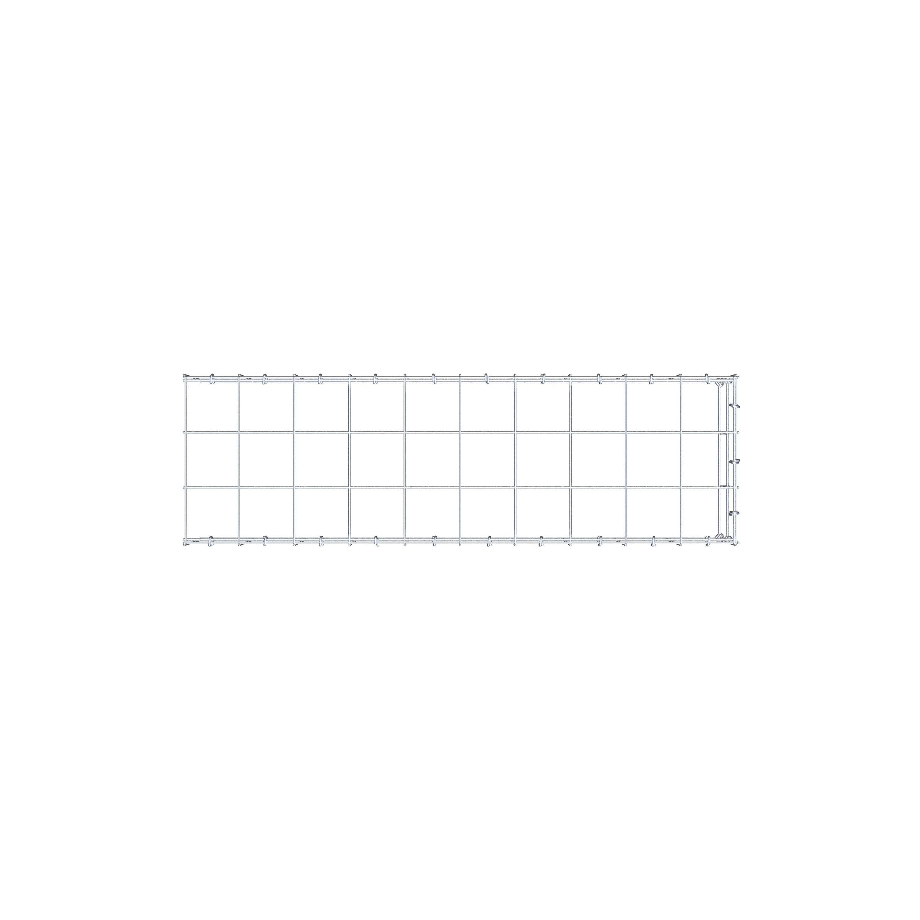 Gabião Tipo 4 100 cm x 20 cm x 30 cm (C x A x P), malhagem 10 cm x 10 cm, anel C