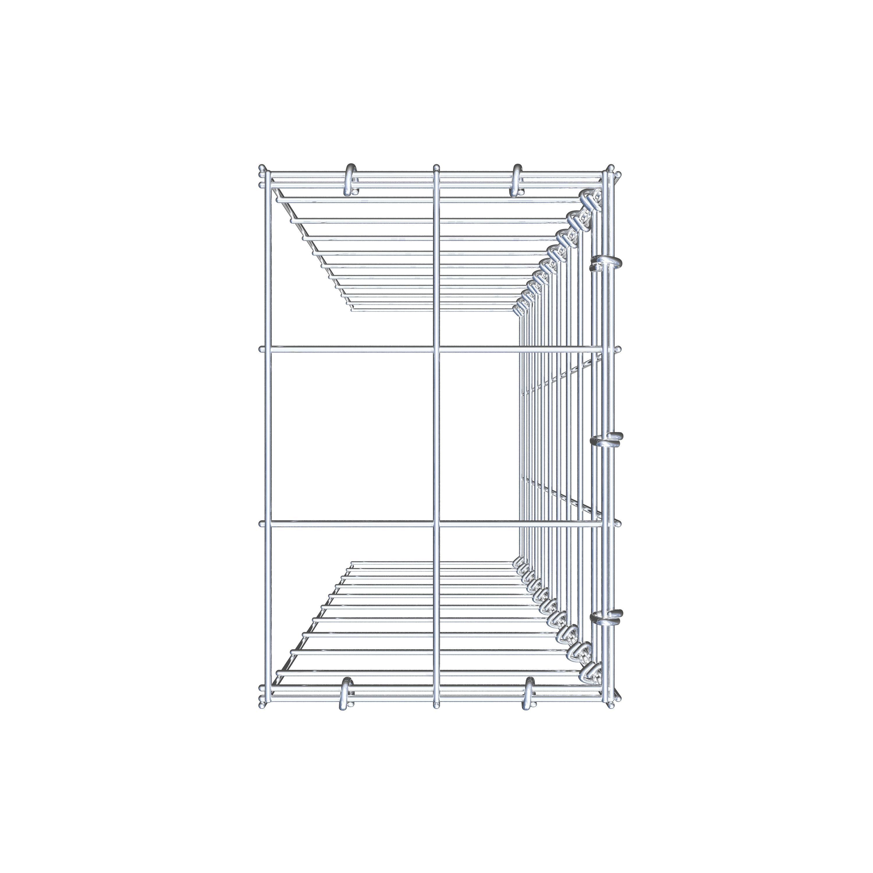 Gabião Tipo 4 100 cm x 20 cm x 30 cm (C x A x P), malhagem 10 cm x 10 cm, anel C