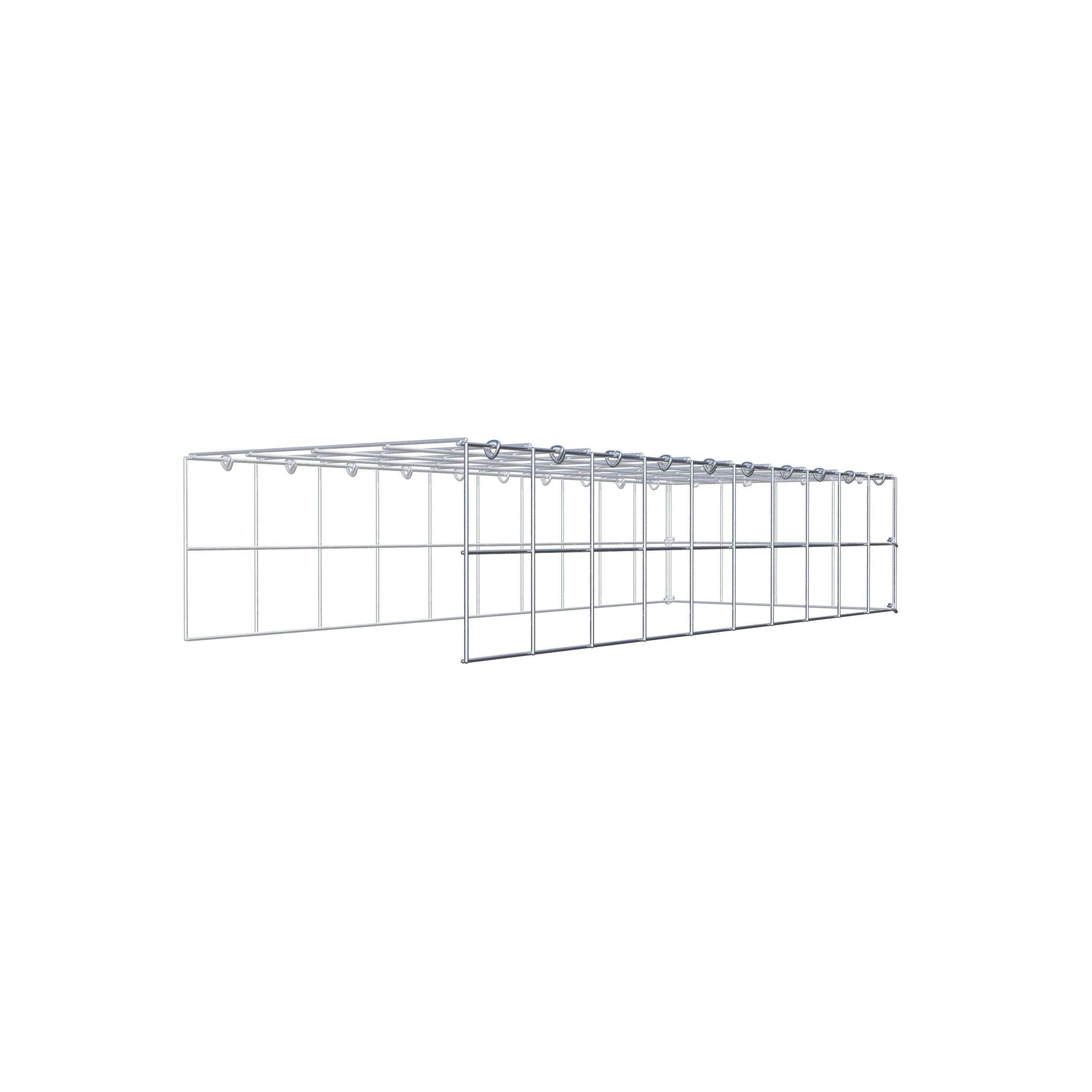 Fourche rapportée type 4 100 cm x 20 cm x 40 cm (L x H x P), mailles 10 cm x 10 cm, anneau C