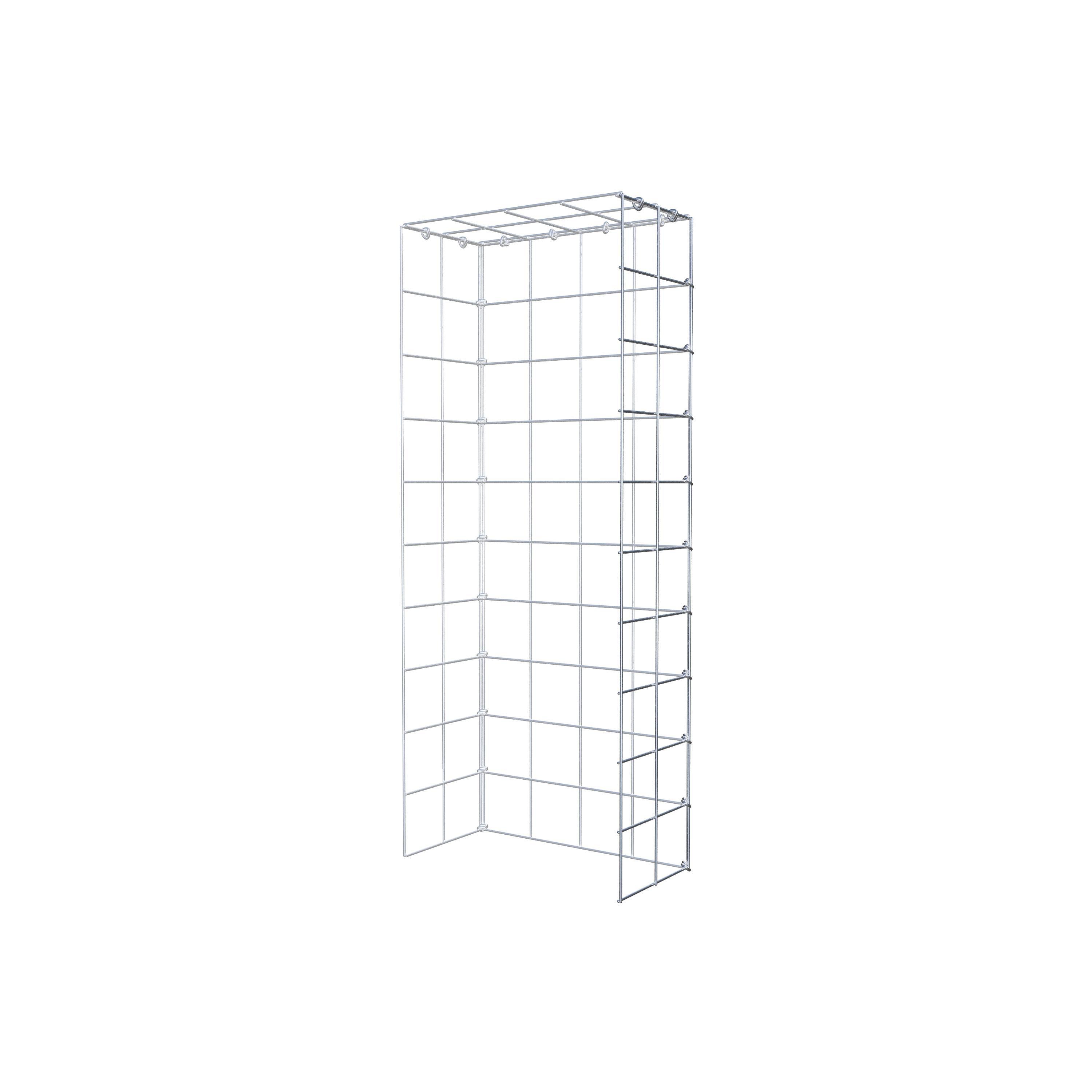 Fourche rapportée type 4 100 cm x 20 cm x 40 cm (L x H x P), mailles 10 cm x 10 cm, anneau C