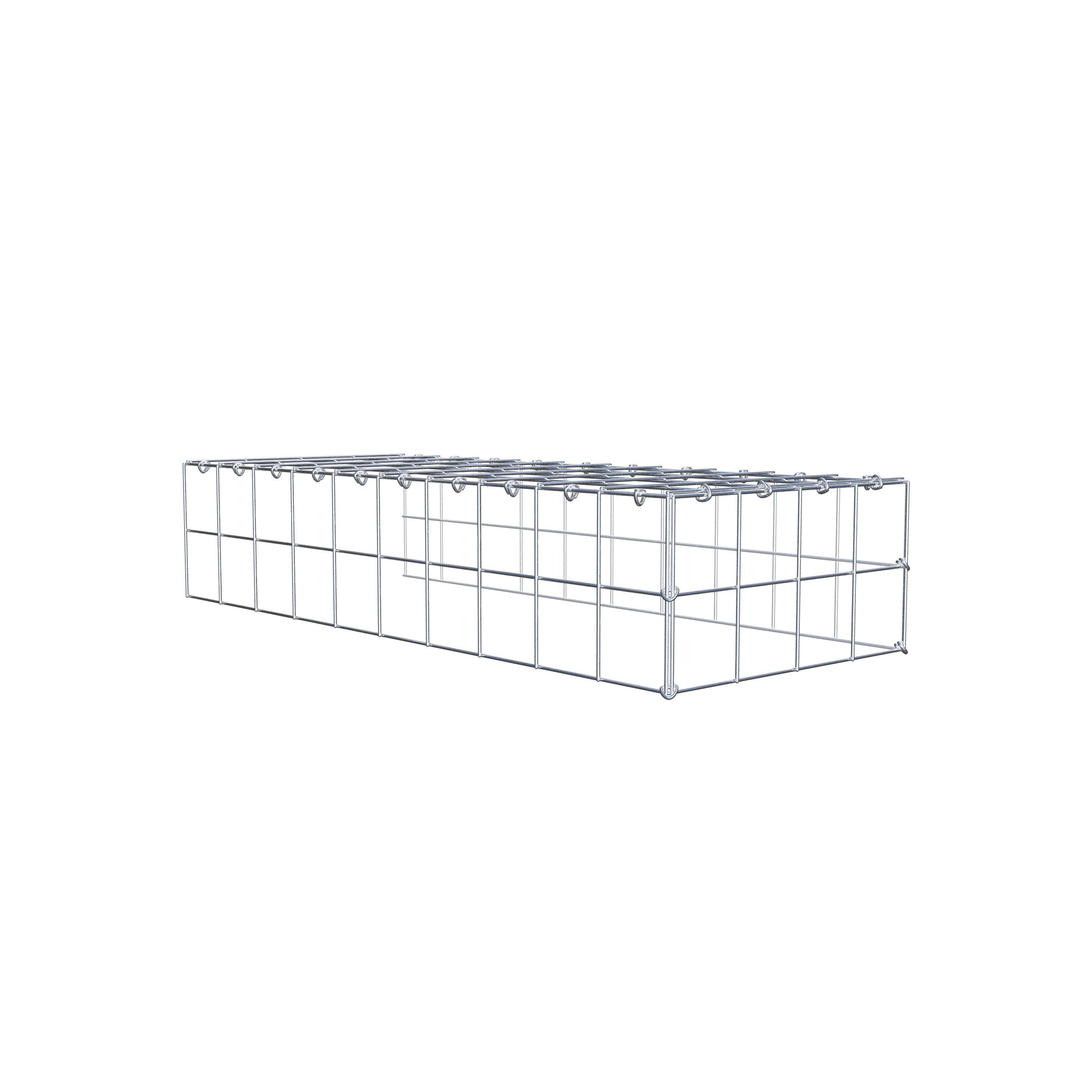 Fourche rapportée type 4 100 cm x 20 cm x 40 cm (L x H x P), mailles 10 cm x 10 cm, anneau C