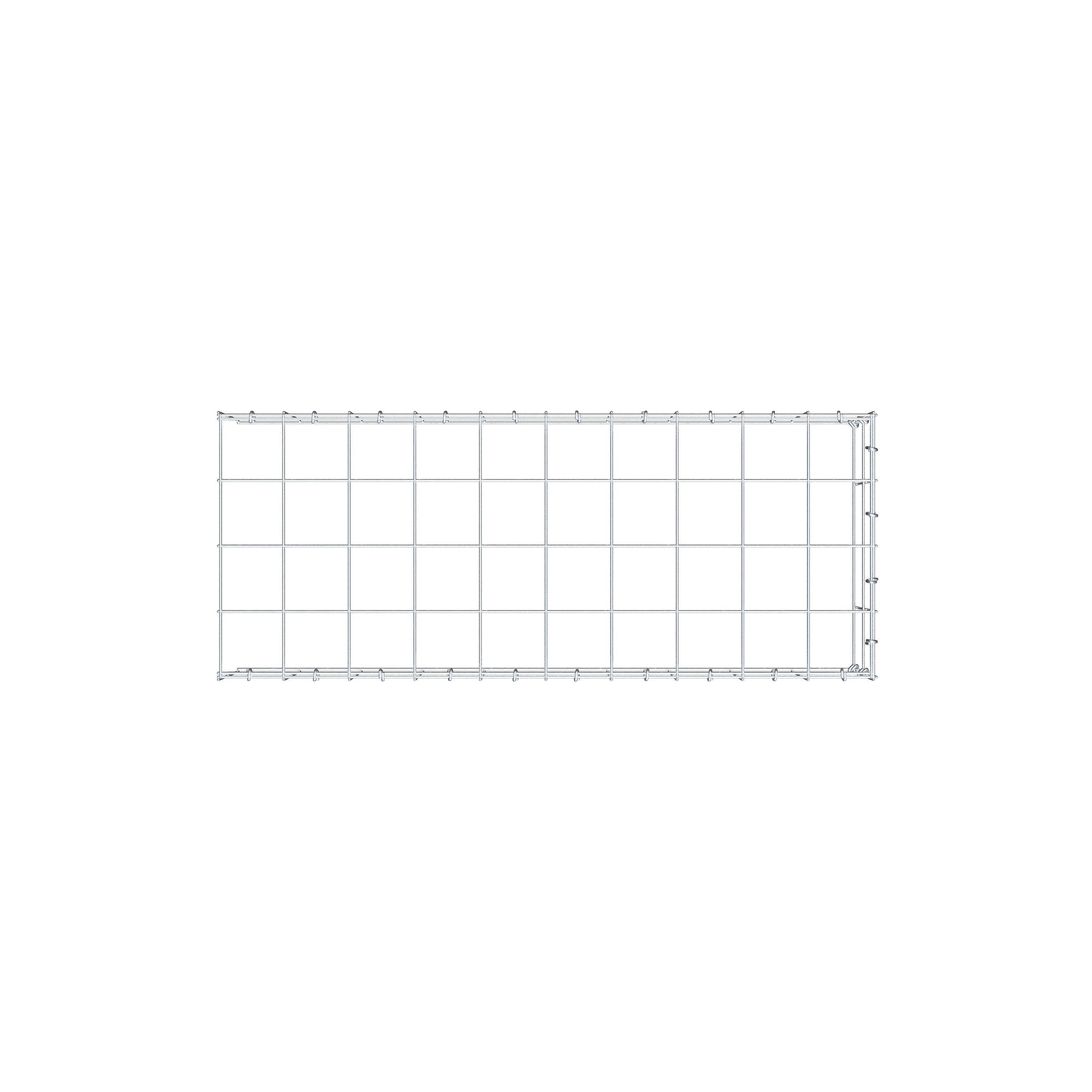 Fourche rapportée type 4 100 cm x 20 cm x 40 cm (L x H x P), mailles 10 cm x 10 cm, anneau C