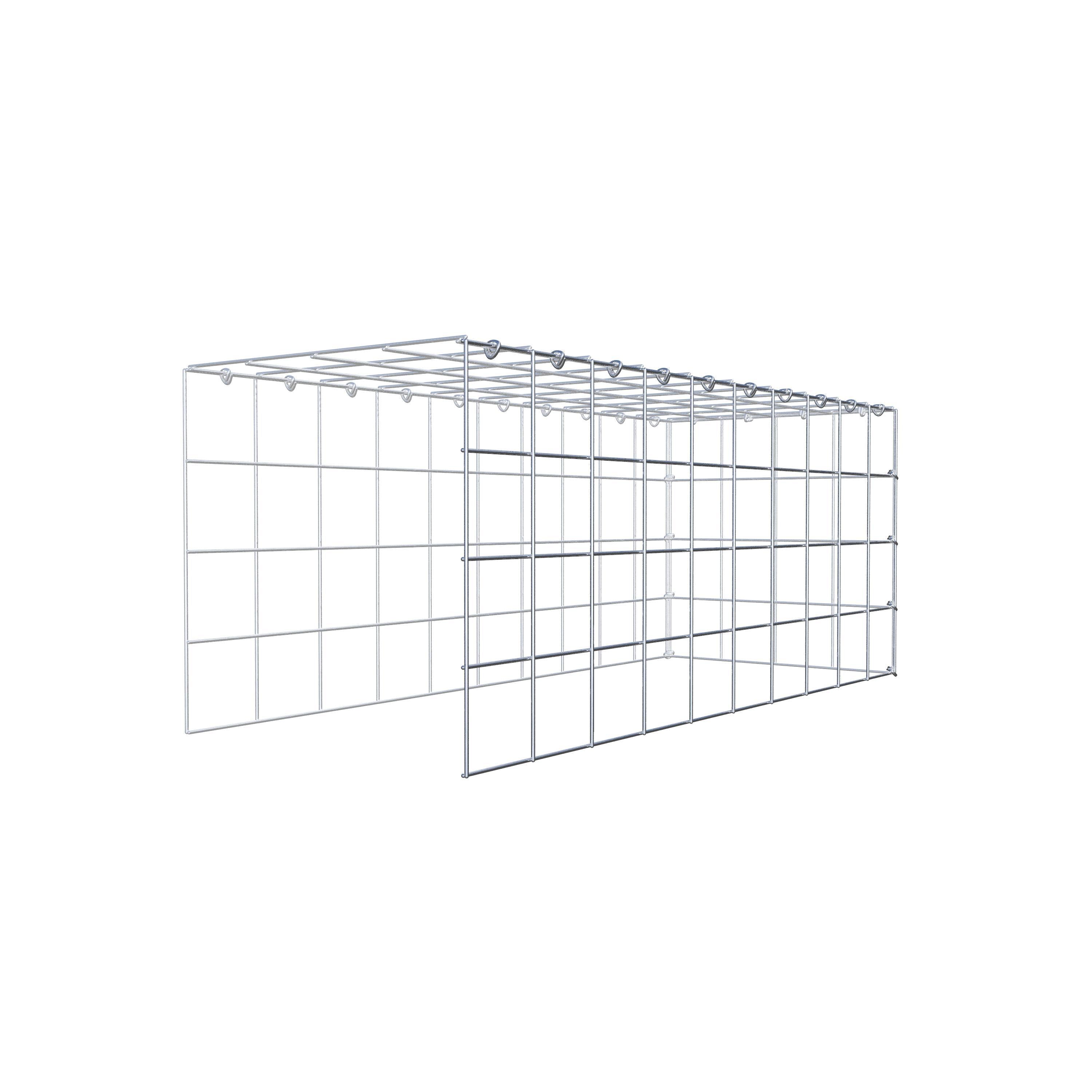 Gavión adicional tipo 4 100 cm x 40 cm x 40 cm (L x A x P), malla 10 cm x 10 cm, anillo en C