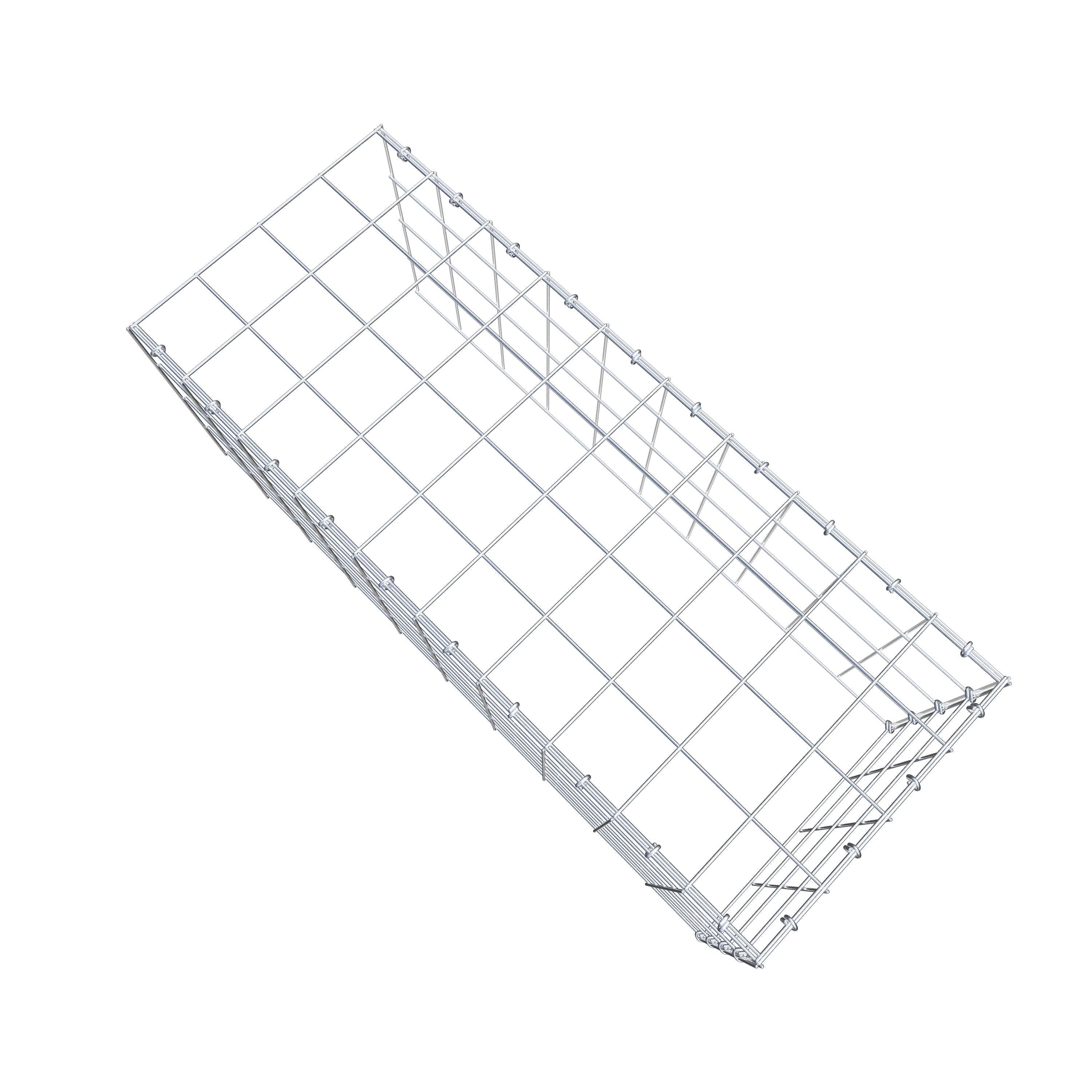 Gavión adicional tipo 4 100 cm x 40 cm x 40 cm (L x A x P), malla 10 cm x 10 cm, anillo en C
