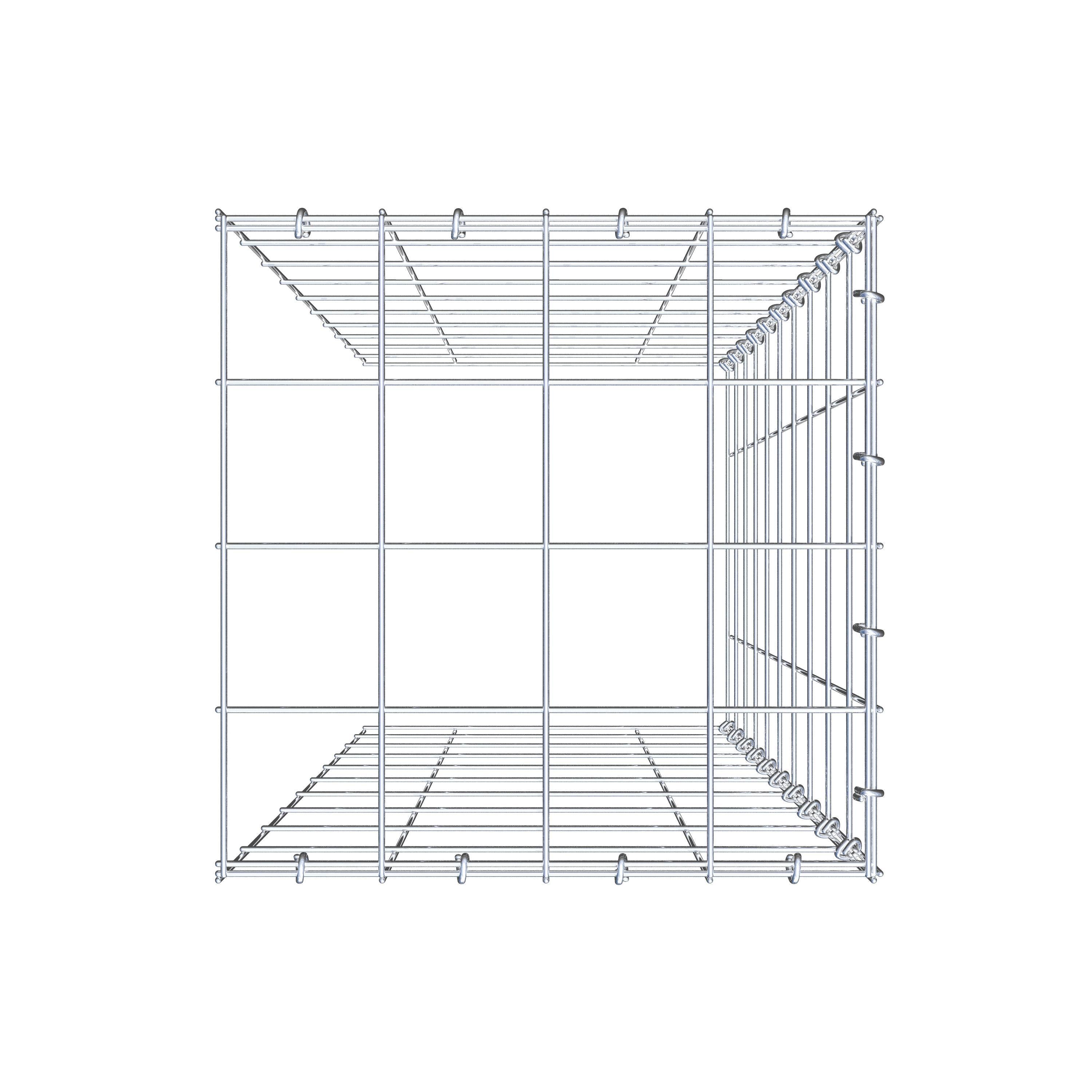 Gavión adicional tipo 4 100 cm x 40 cm x 40 cm (L x A x P), malla 10 cm x 10 cm, anillo en C