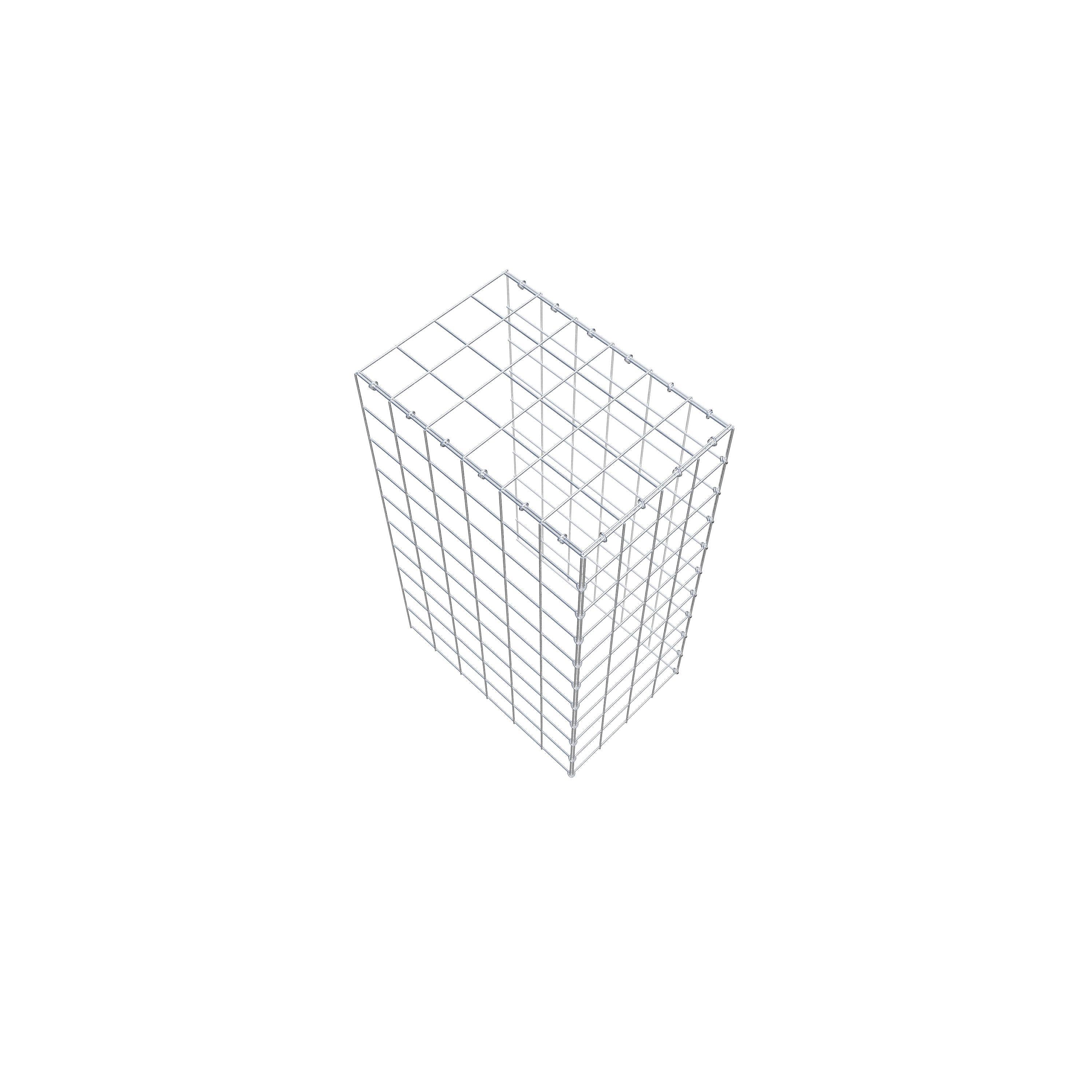 Gabbione aggiuntivo tipo 4 100 cm x 60 cm x 40 cm (L x H x P), maglia 10 cm x 10 cm, anello a C
