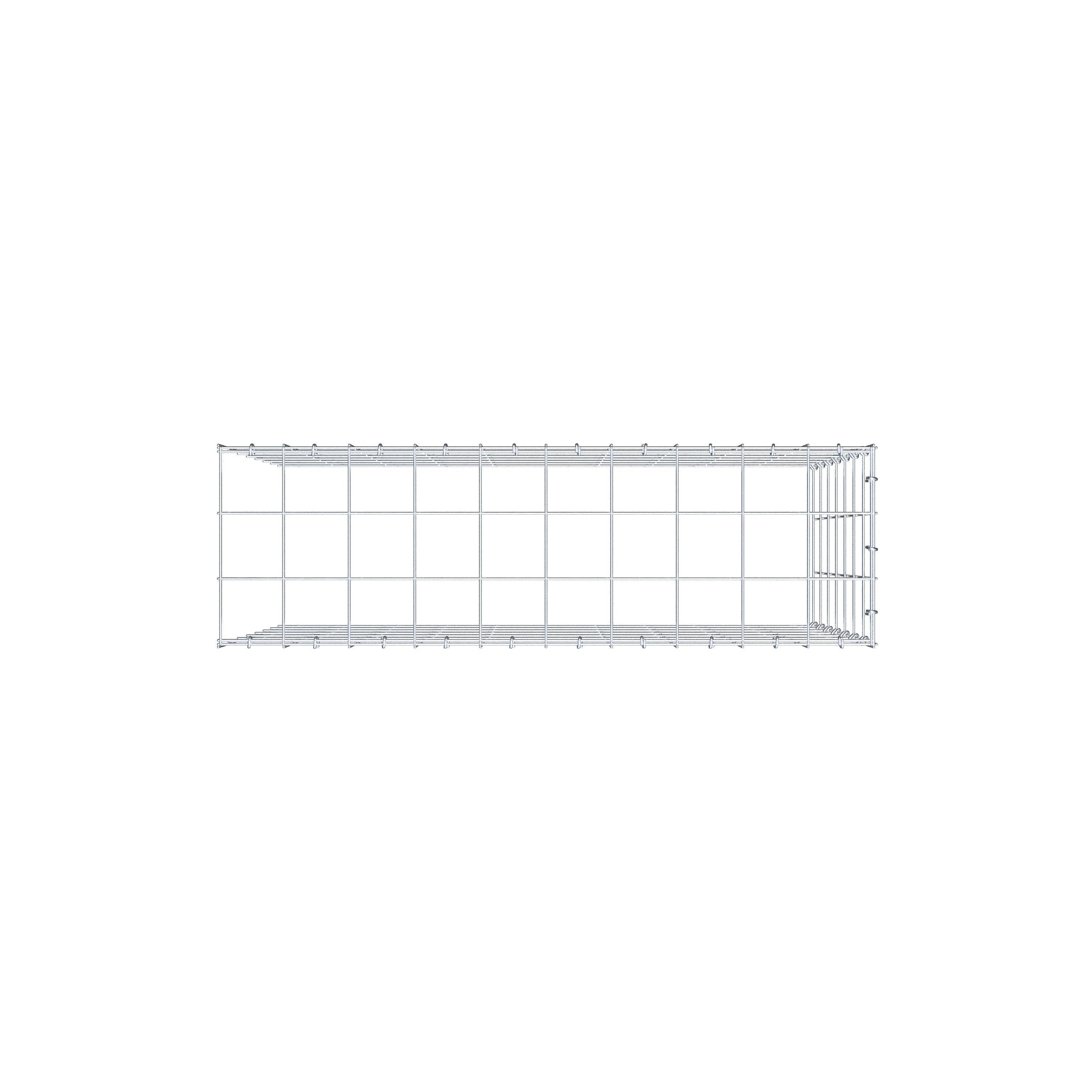 Pilote adicional tipo 4 100 cm x 70 cm x 30 cm (L x A x P), malla 10 cm x 10 cm, anillo en C