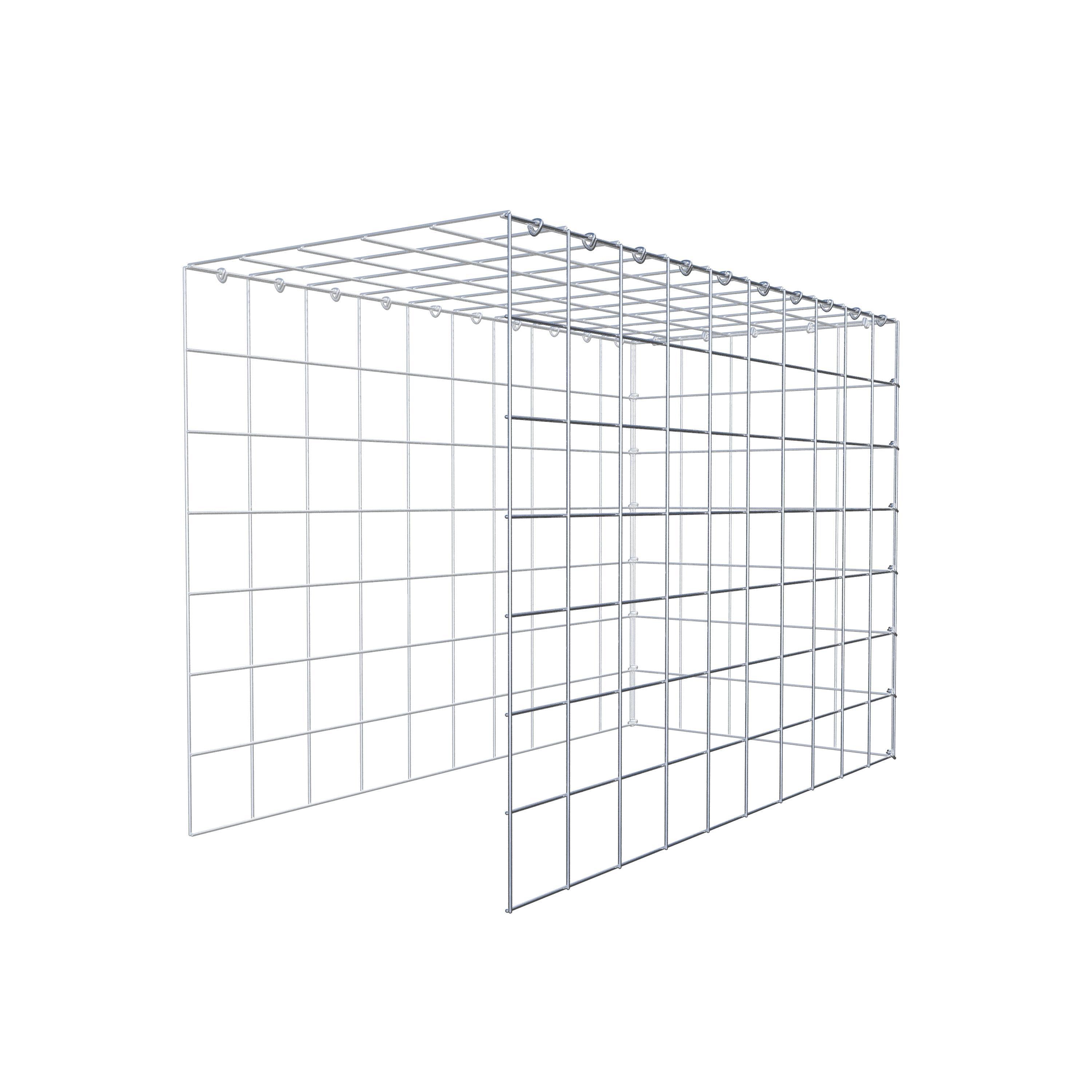 Gabião Tipo 4 100 cm x 70 cm x 50 cm (C x A x P), malhagem 10 cm x 10 cm, anel C