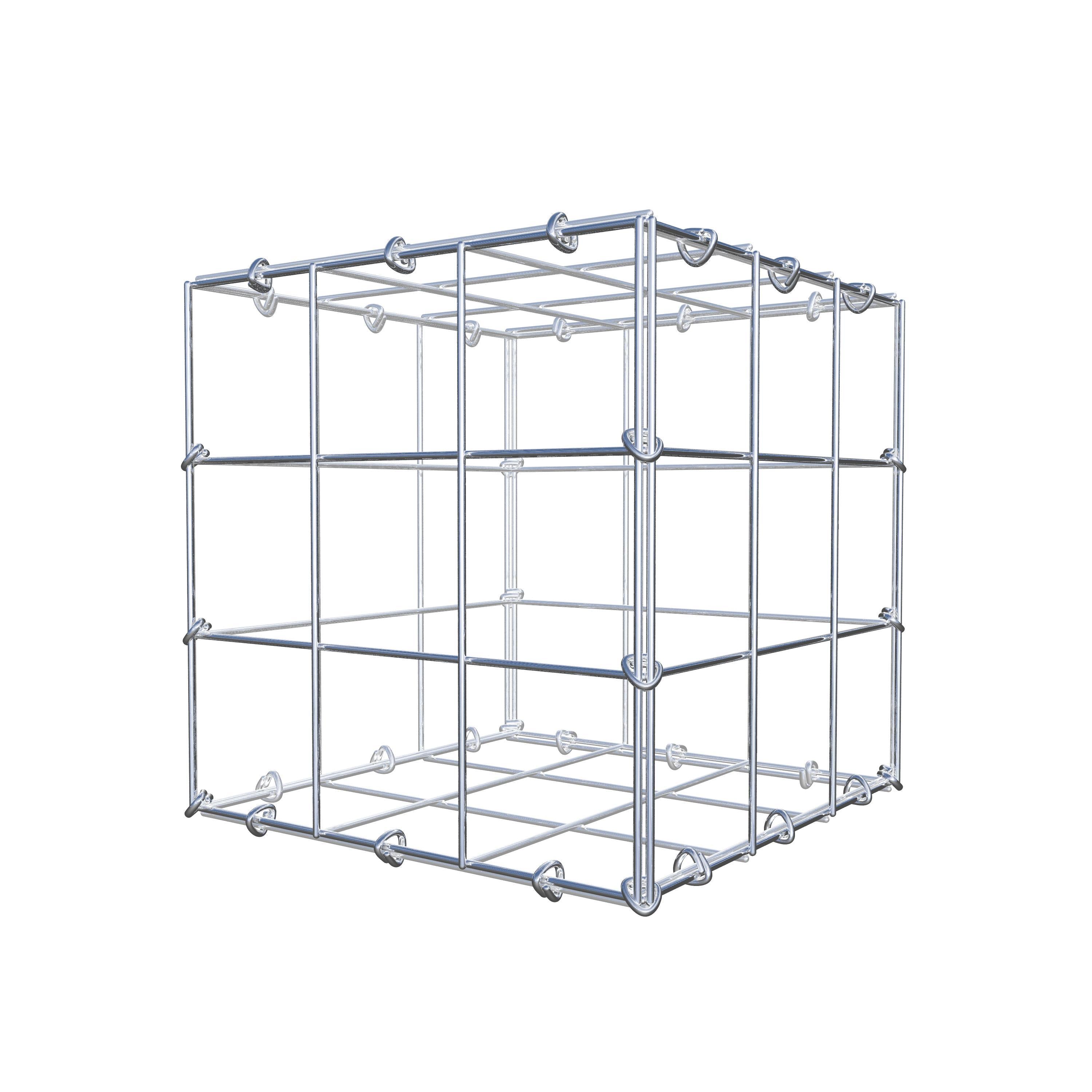 Gabbione 30 cm x 30 cm x 30 cm (L x H x P), maglia 10 cm x 10 cm, anello a C
