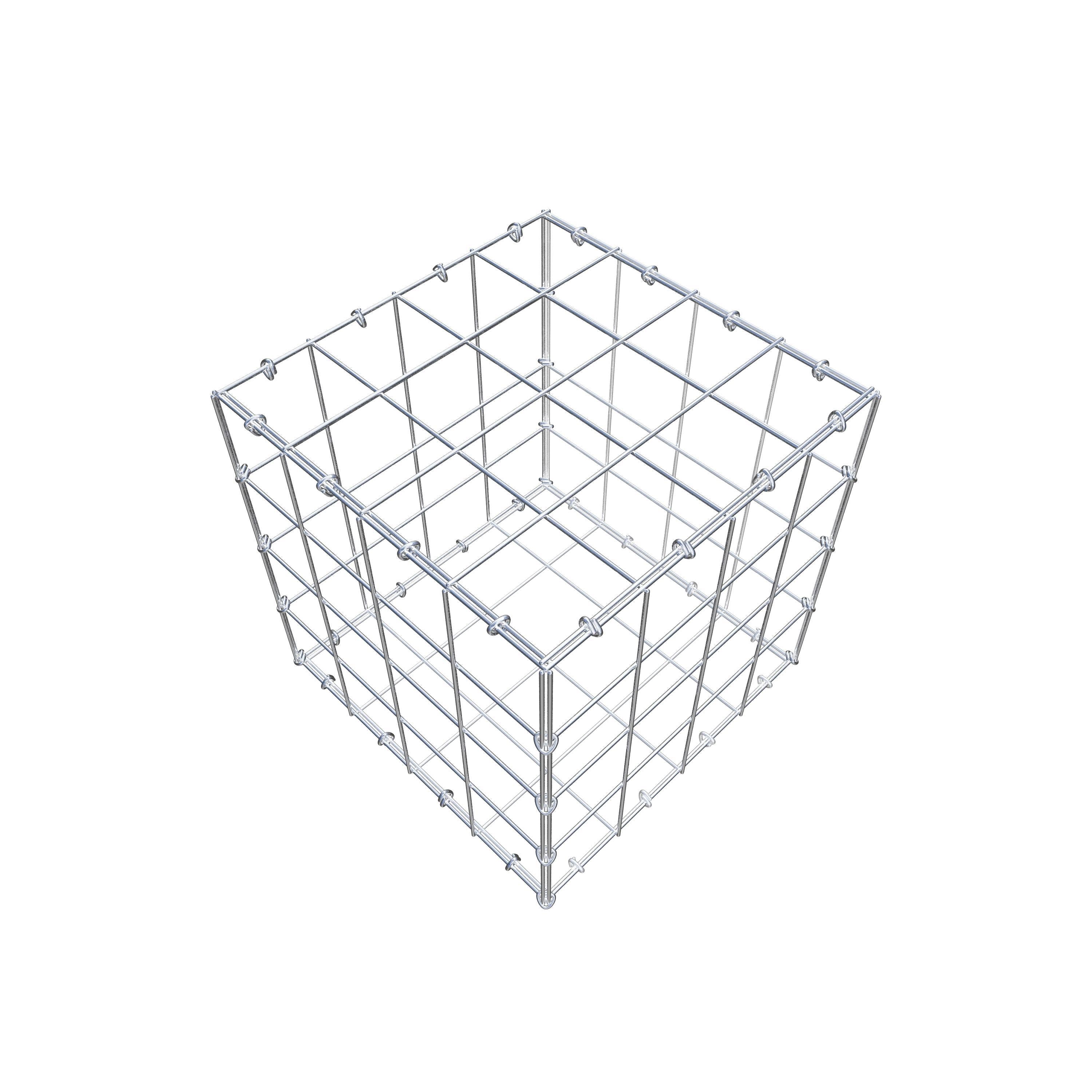 Gabione 40 cm x 40 cm x 40 cm (L x H x T), Maschenweite 10 cm x 10 cm, C-Ring