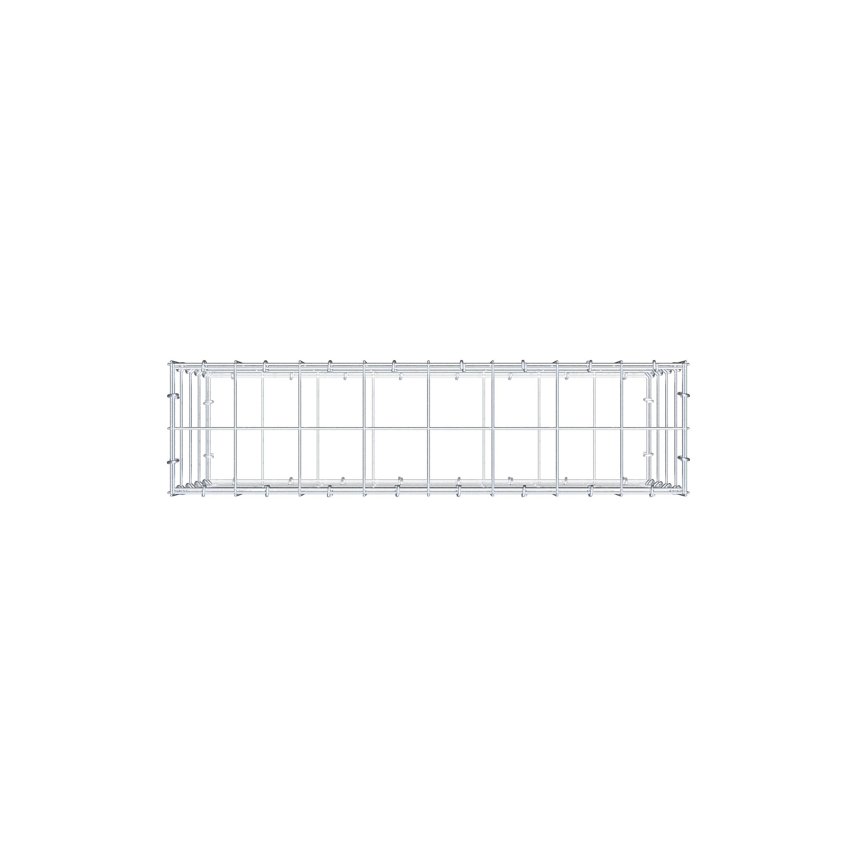 Gabião 80 cm x 40 cm x 20 cm (C x A x P), malhagem 10 cm x 10 cm, anel C