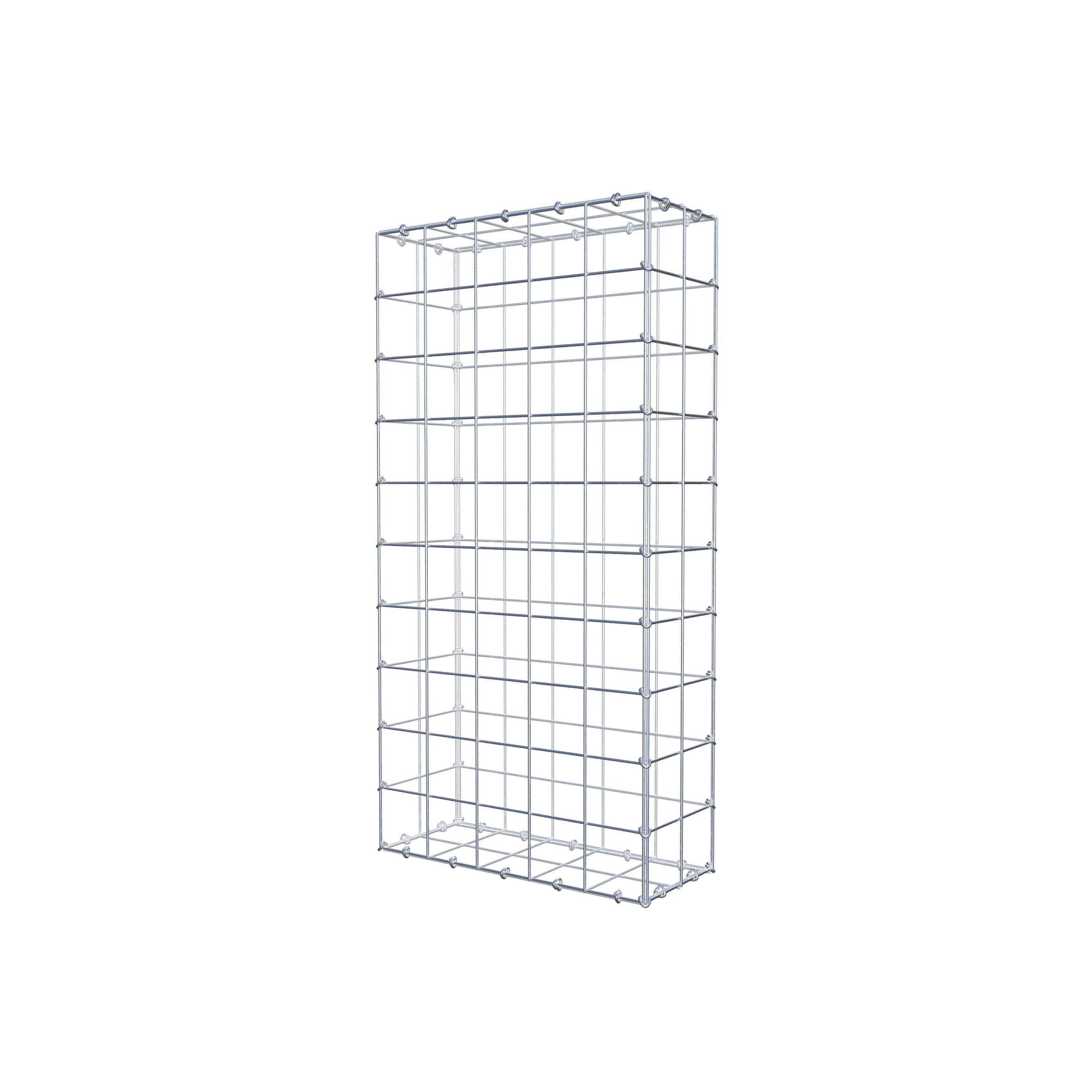 Gabion 100 cm x 20 cm x 50 cm (L x H x P), maille 10 cm x 10 cm, anneau en C