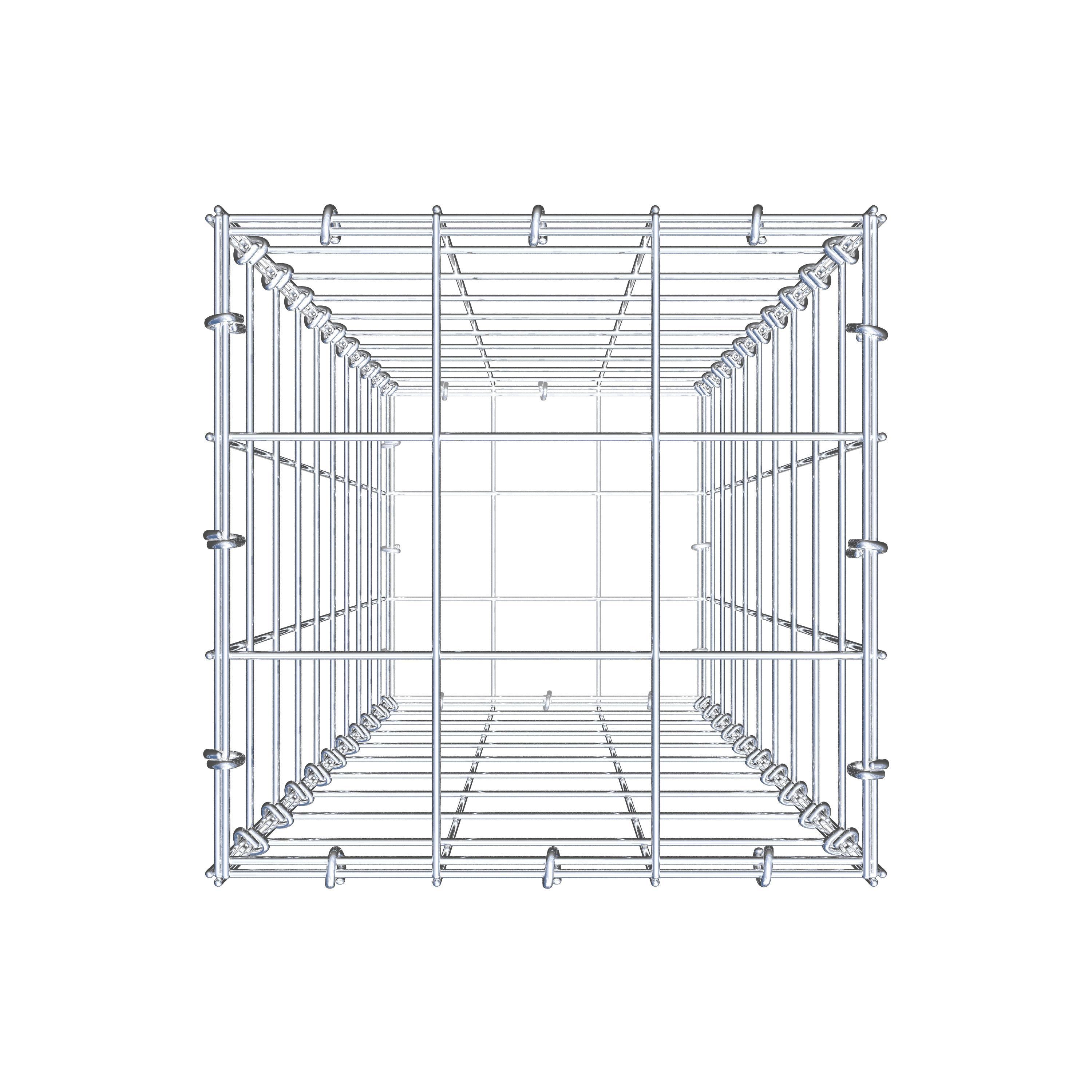 Gabion 100 cm x 30 cm x 30 cm (L x H x D), mesh size 10 cm x 10 cm, C-ring