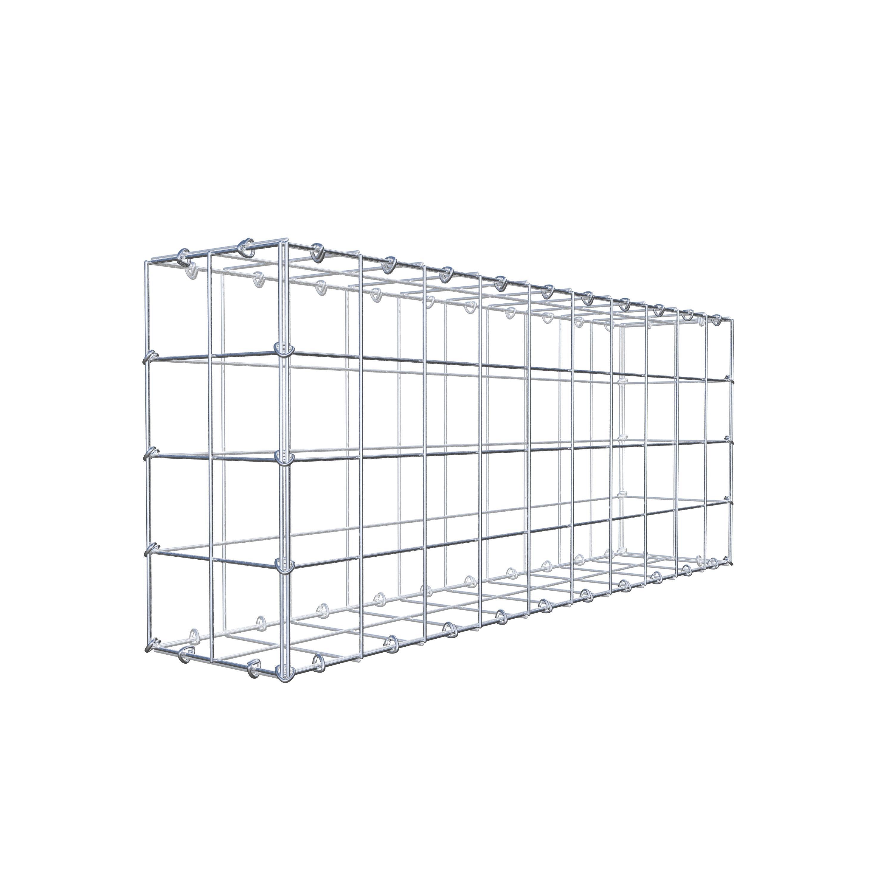 Gabion 100 cm x 40 cm x 20 cm (L x H x P), mailles 10 cm x 10 cm, anneau en C