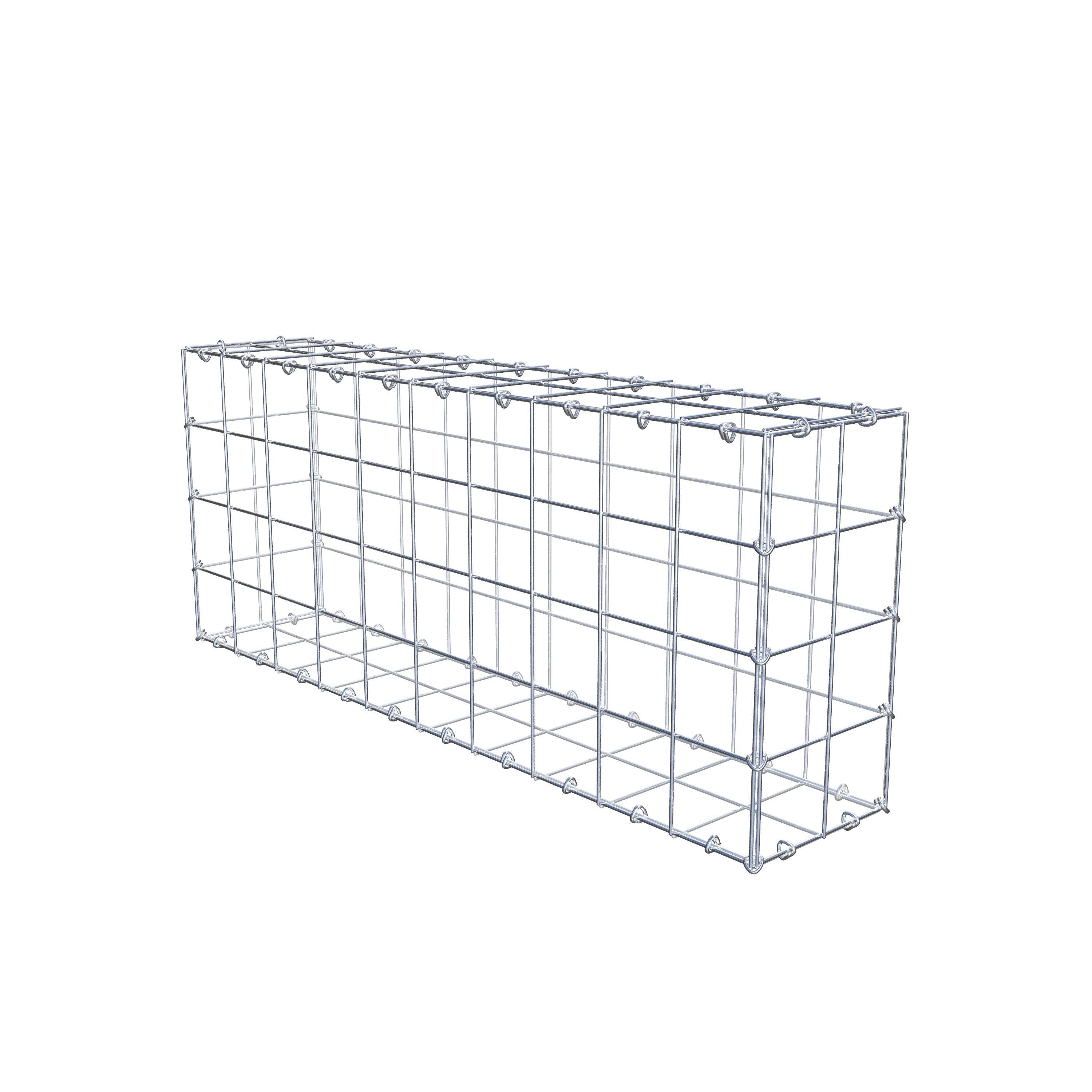 Gabion 100 cm x 40 cm x 20 cm (L x H x P), mailles 10 cm x 10 cm, anneau en C