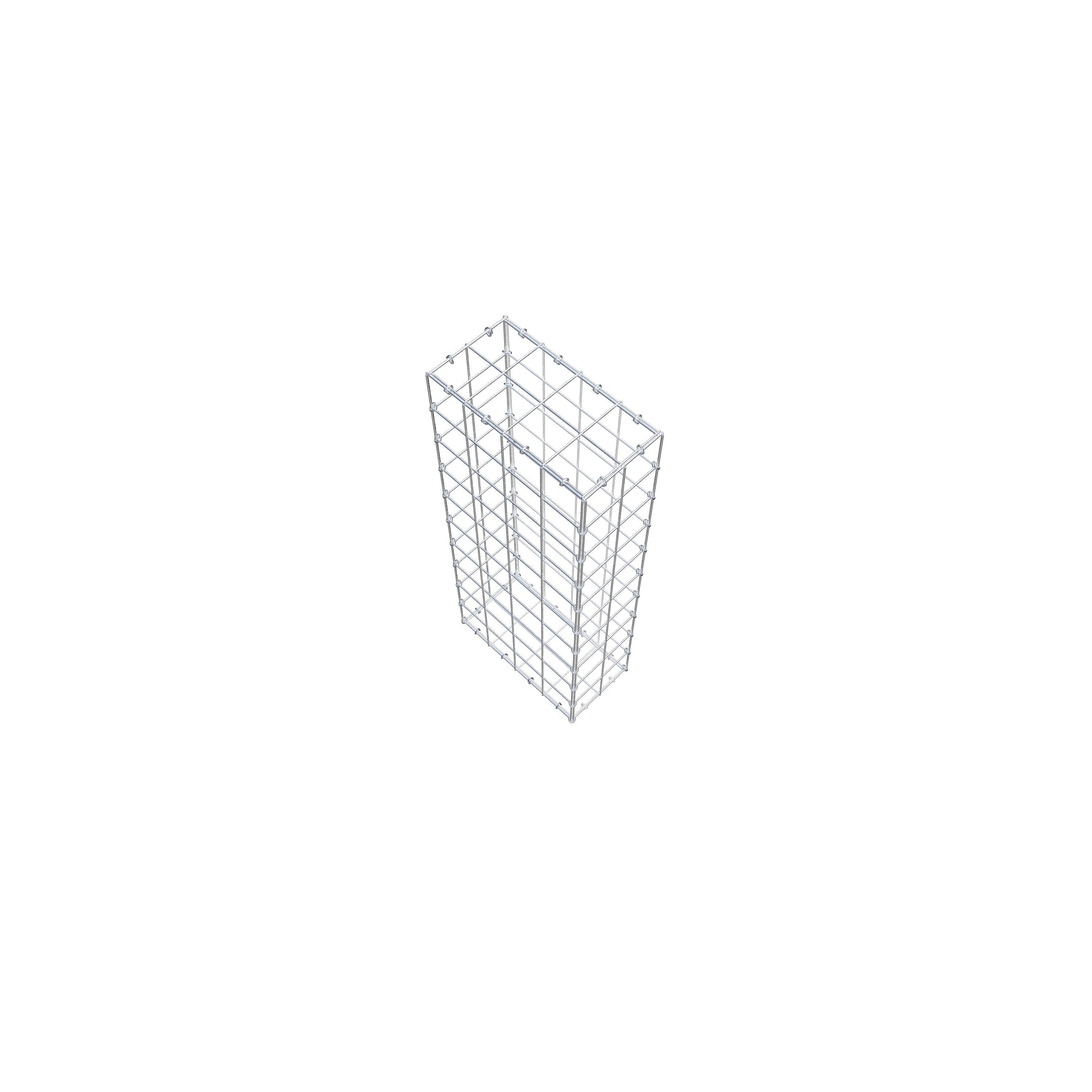 Gabion 100 cm x 40 cm x 20 cm (L x H x P), mailles 10 cm x 10 cm, anneau en C