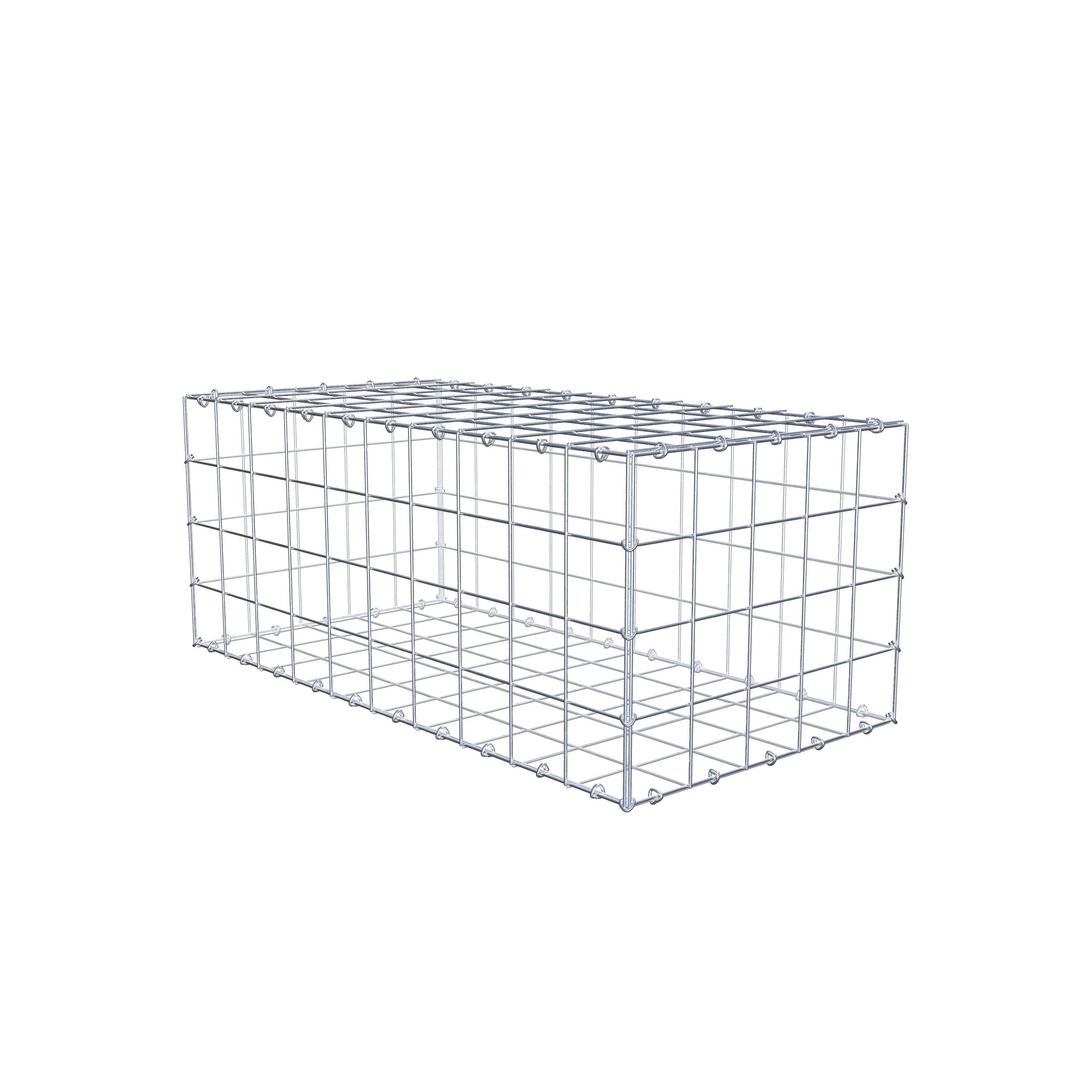 Gabion 100 cm x 40 cm x 50 cm (L x H x D), mesh size 10 cm x 10 cm, C-ring
