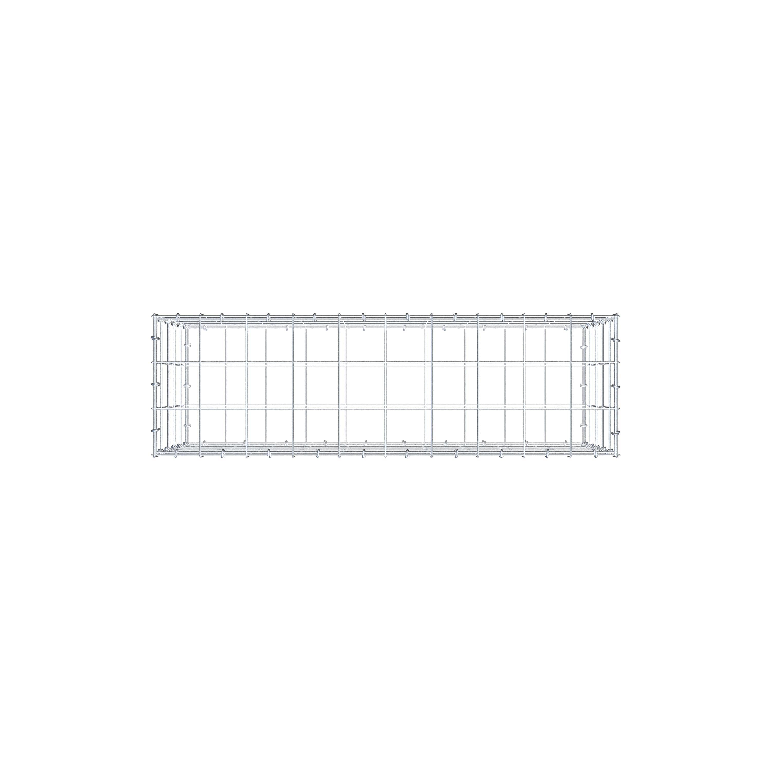 Schanskorf 100 cm x 50 cm x 30 cm (L x H x D), maaswijdte 10 cm x 10 cm, C-ring
