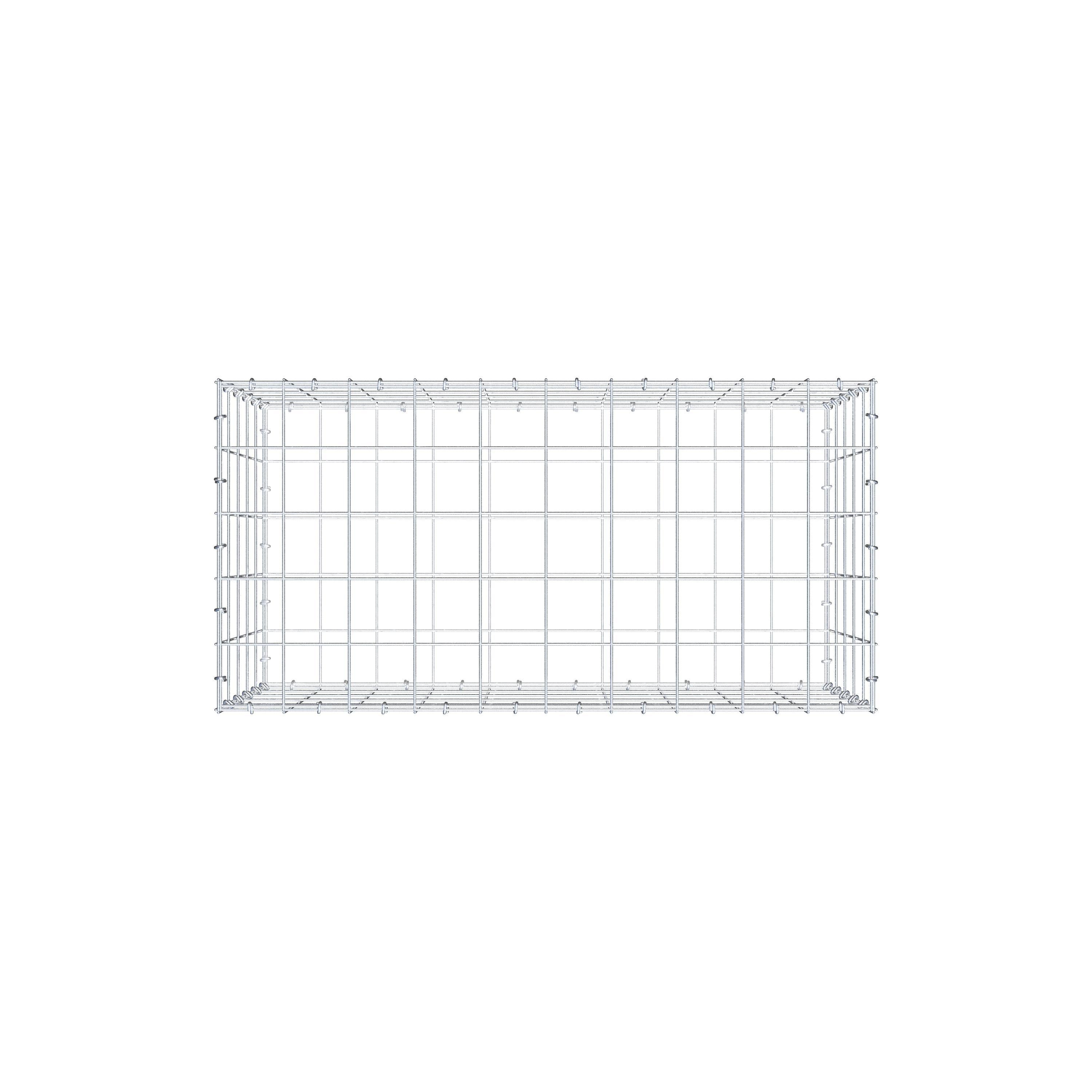 Gabion 100 cm x 50 cm x 50 cm (L x H x D), mesh size 10 cm x 10 cm, C-ring