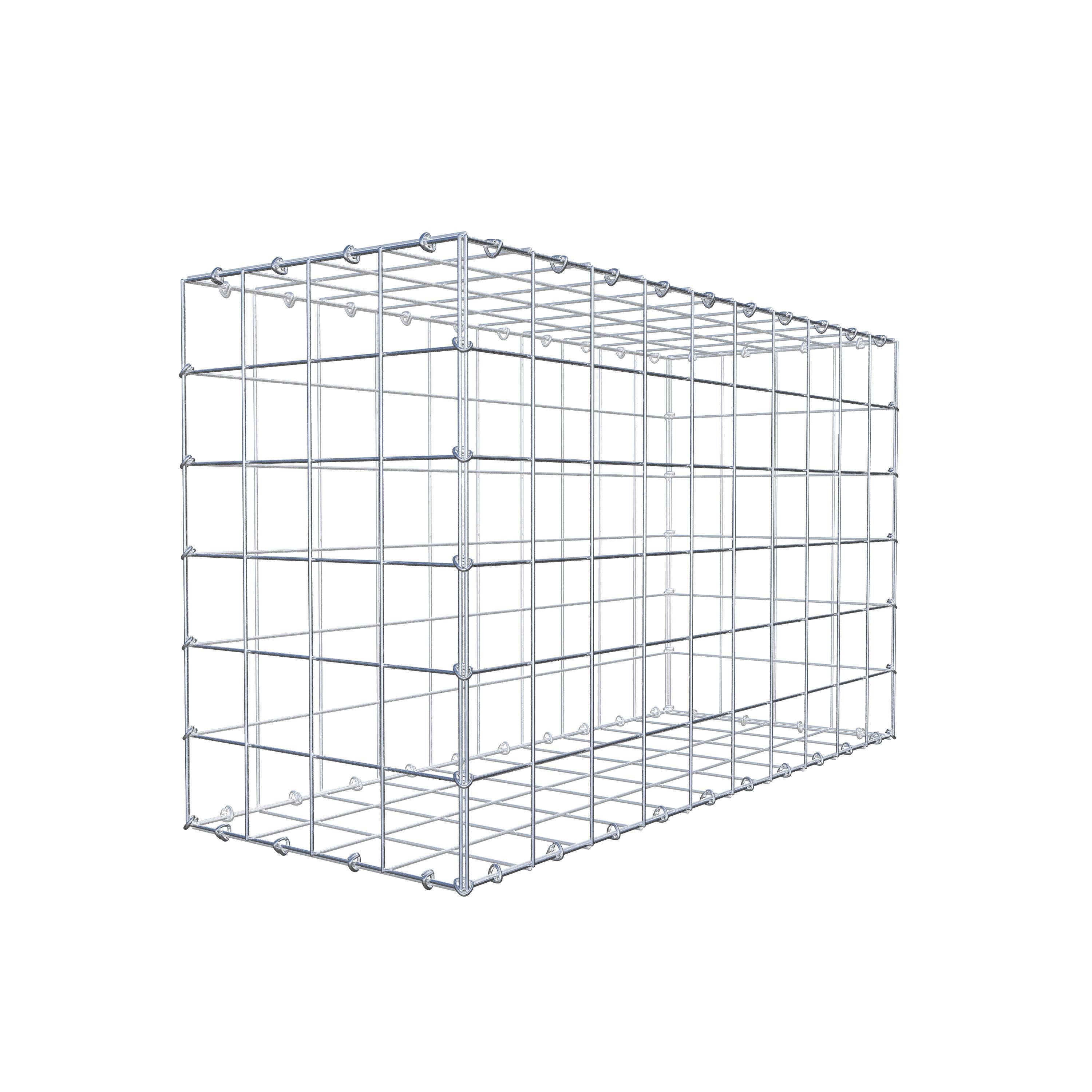 Gabion 100 cm x 60 cm x 40 cm (L x H x P), mailles 10 cm x 10 cm, anneau en C