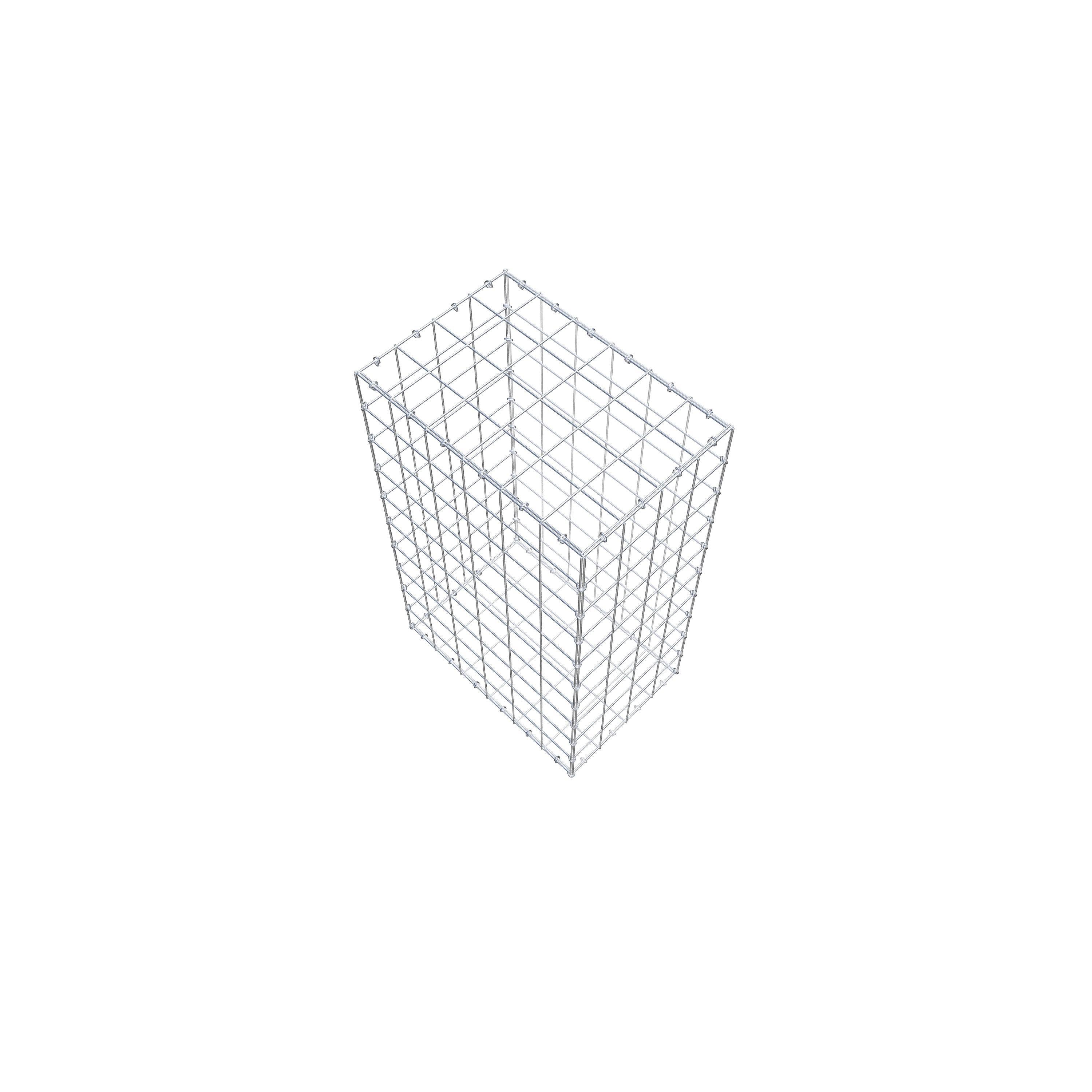 Gabion 100 cm x 60 cm x 40 cm (L x H x P), mailles 10 cm x 10 cm, anneau en C