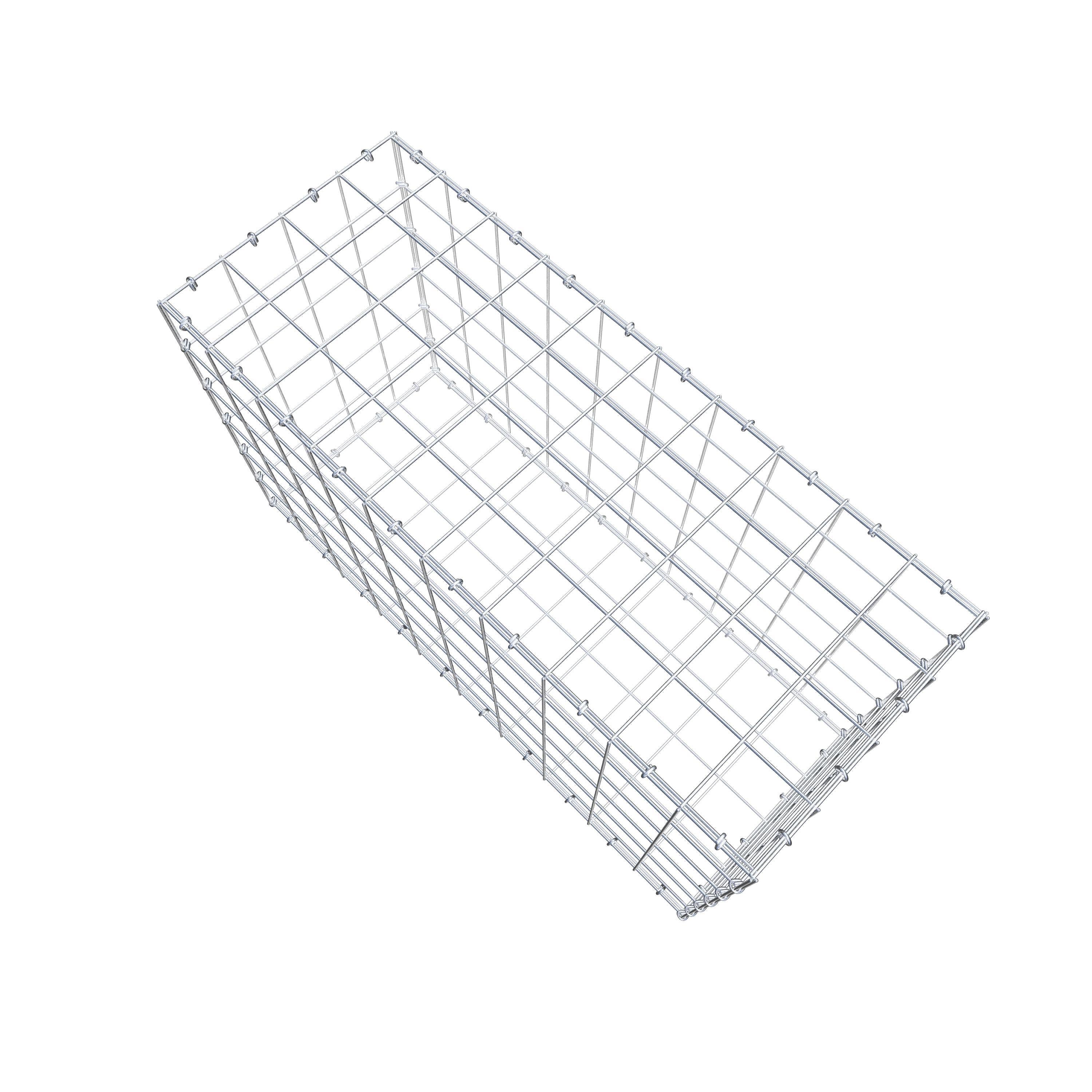 Gabion 100 cm x 60 cm x 40 cm (L x H x P), mailles 10 cm x 10 cm, anneau en C