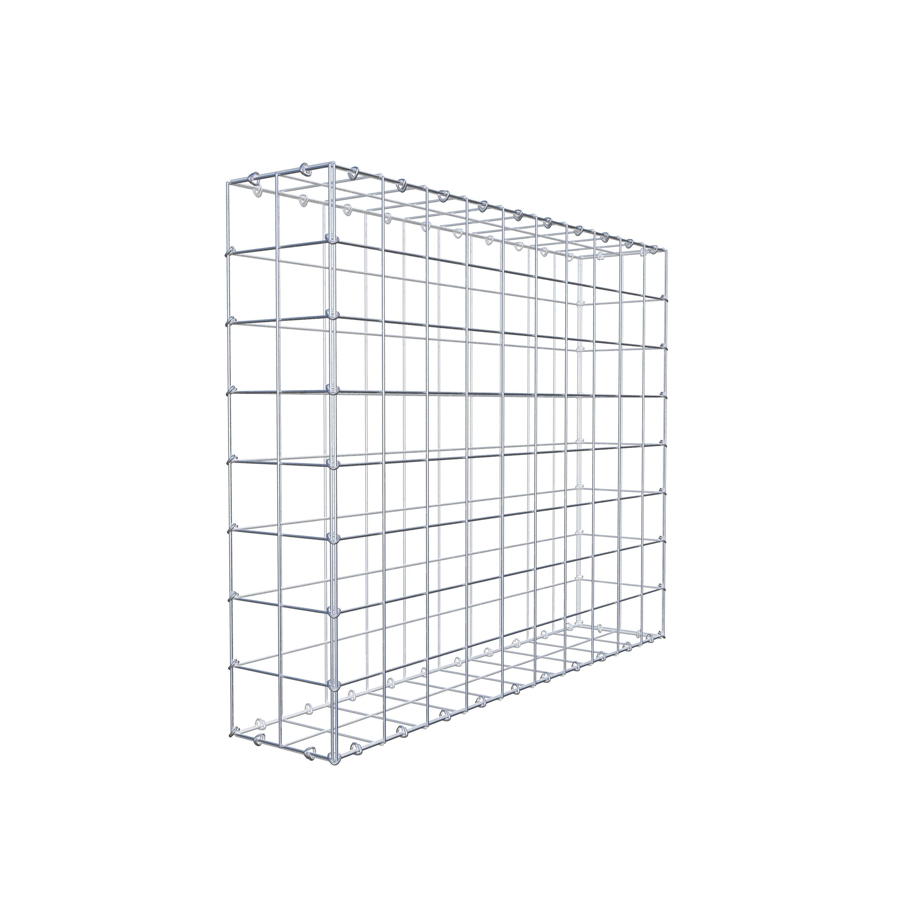 Gabion 100 cm x 80 cm x 20 cm (L x H x P), mailles 10 cm x 10 cm, anneau en C