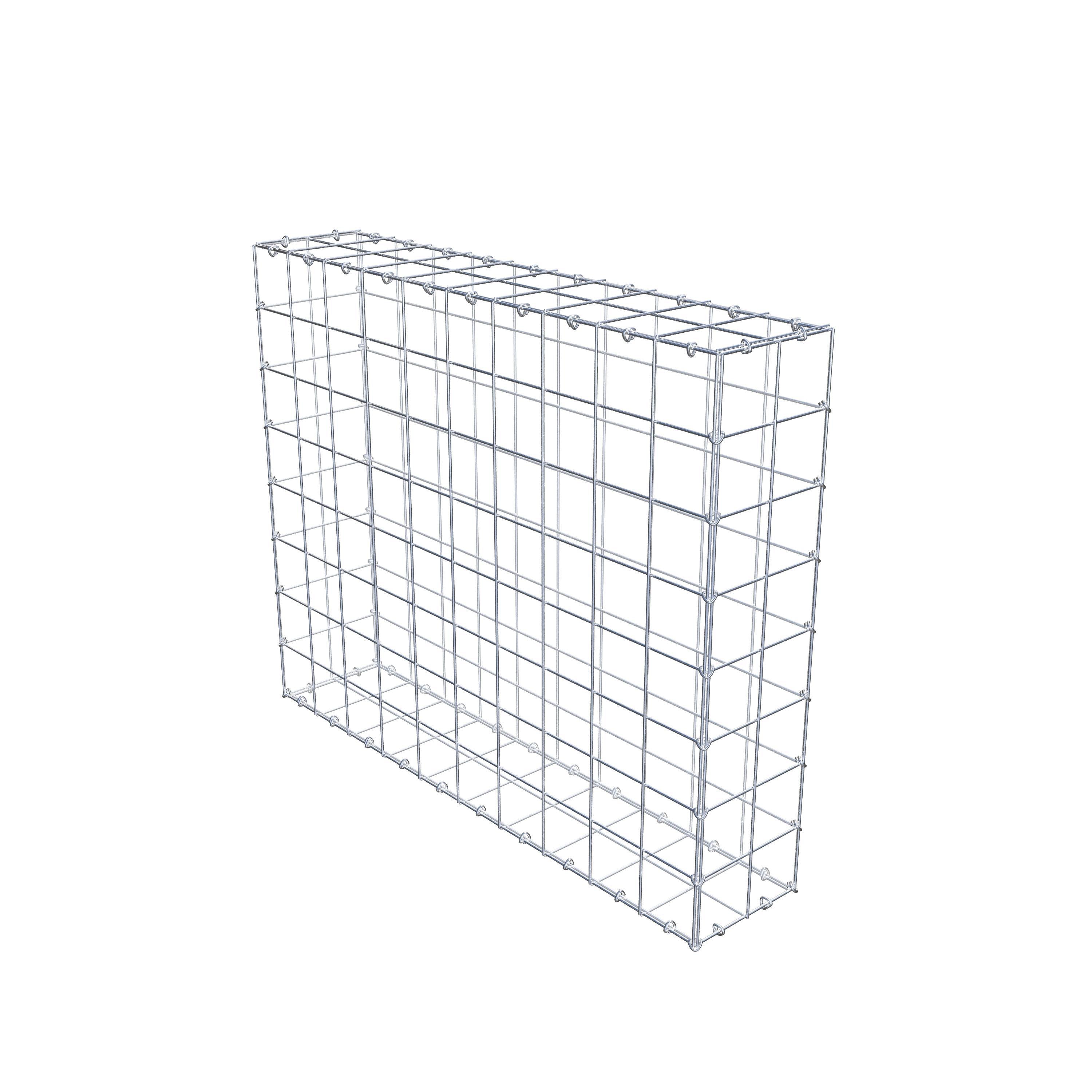 Gabion 100 cm x 80 cm x 20 cm (L x H x P), mailles 10 cm x 10 cm, anneau en C