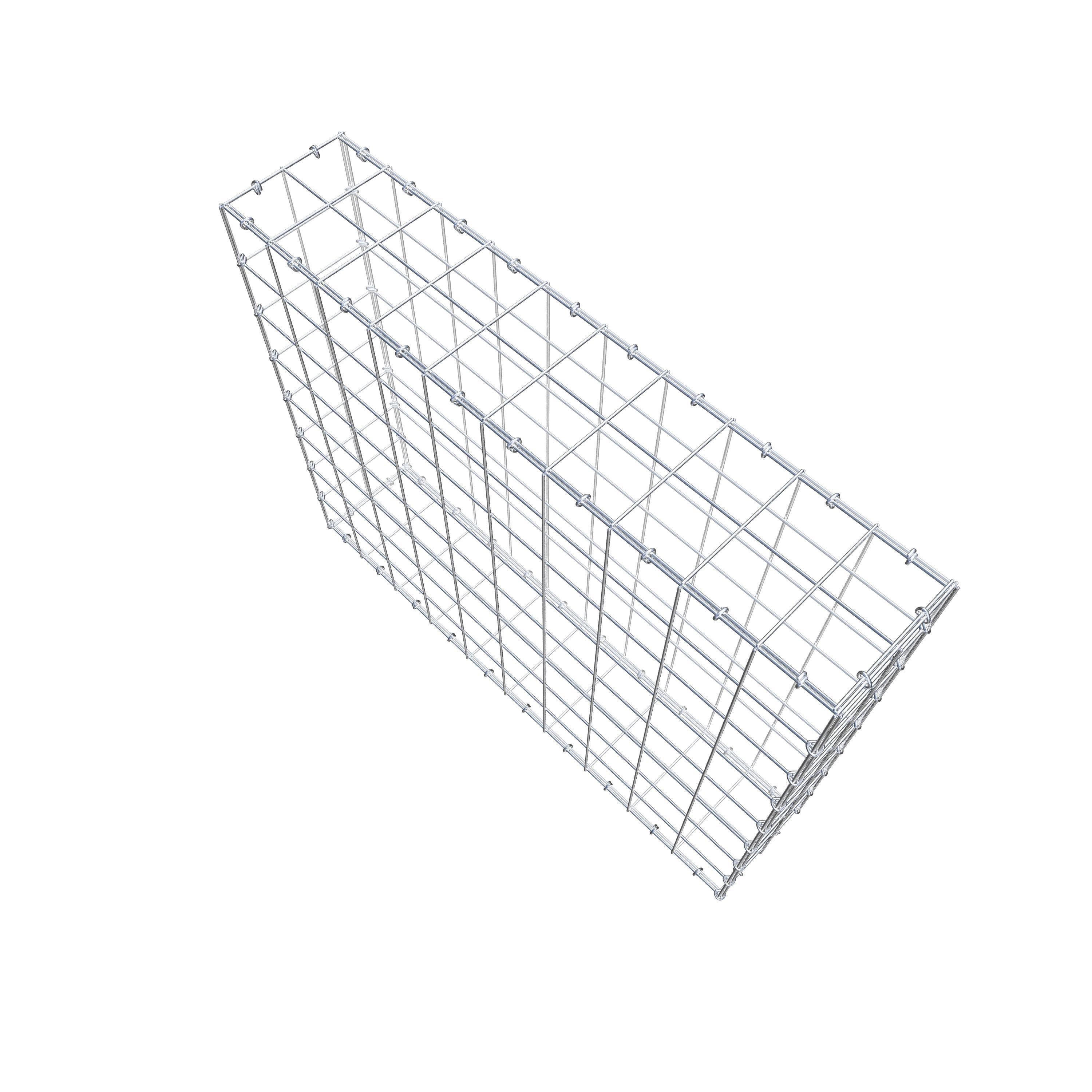 Gabion 100 cm x 80 cm x 20 cm (L x H x P), mailles 10 cm x 10 cm, anneau en C